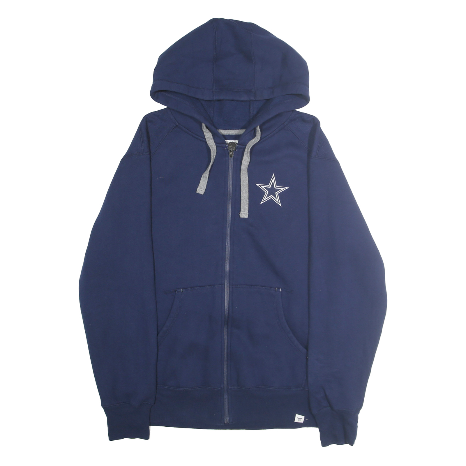 FANATIC Mens Navy Blue Cotton Blend Full Zip Hoodie L Star Logo Dallas Refurbished - N/A refurbished available on Cerqular