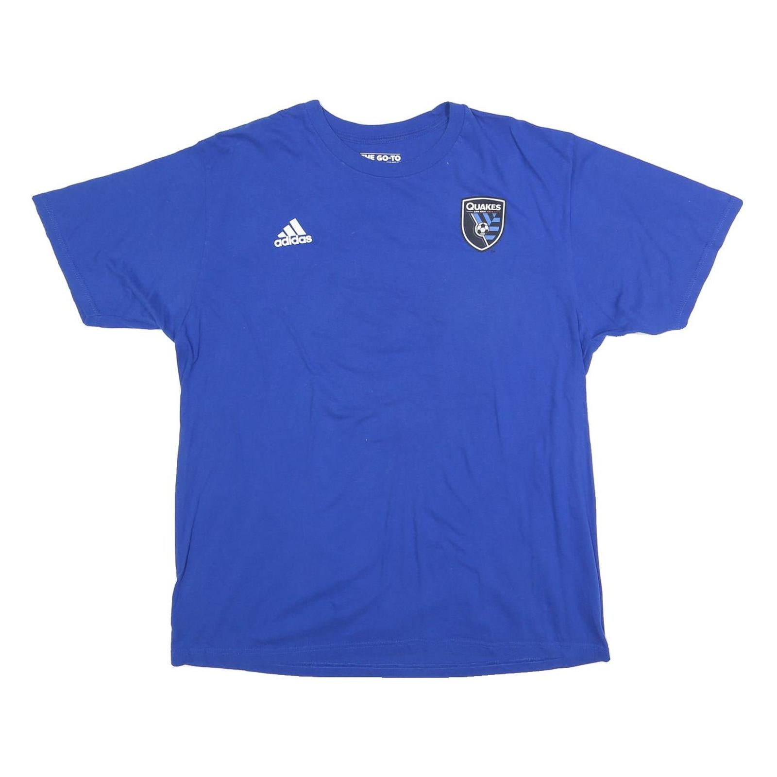 ADIDAS Mens Blue Wondolowski 8 Graphic T-Shirt XL Crew Neck Short Sleeve Refurbished - N/A refurbished available on Cerqular