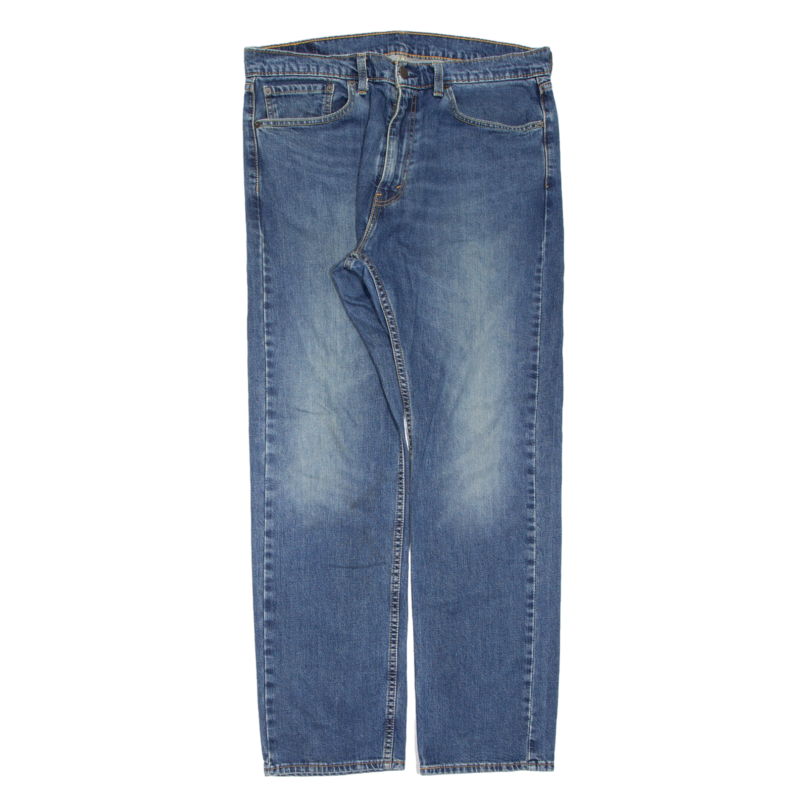 LEVI'S 505 Jeans Mens Blue Regular Straight Stone Wash W36 L32 Refurbished - N/A refurbished available on Cerqular