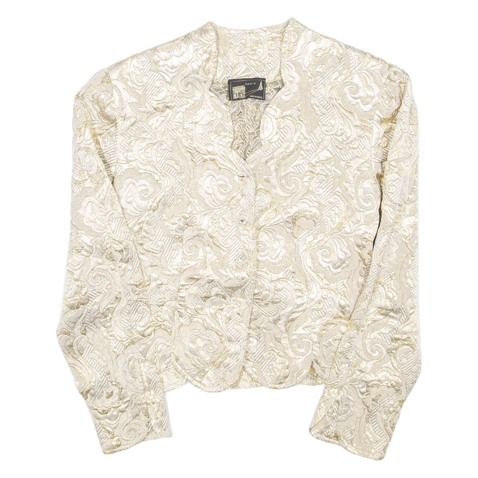 Womens Blazer Coat Gold Floral L Refurbished - N/A refurbished available on Cerqular