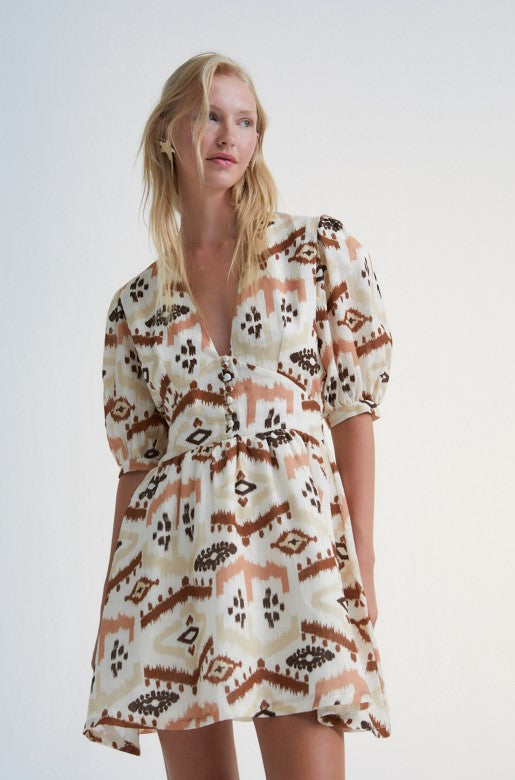 Women linen mini dress - West | Size: M Refurbished - N/A (Note: This brand may not be well-known globally refurbished available on Cerqular