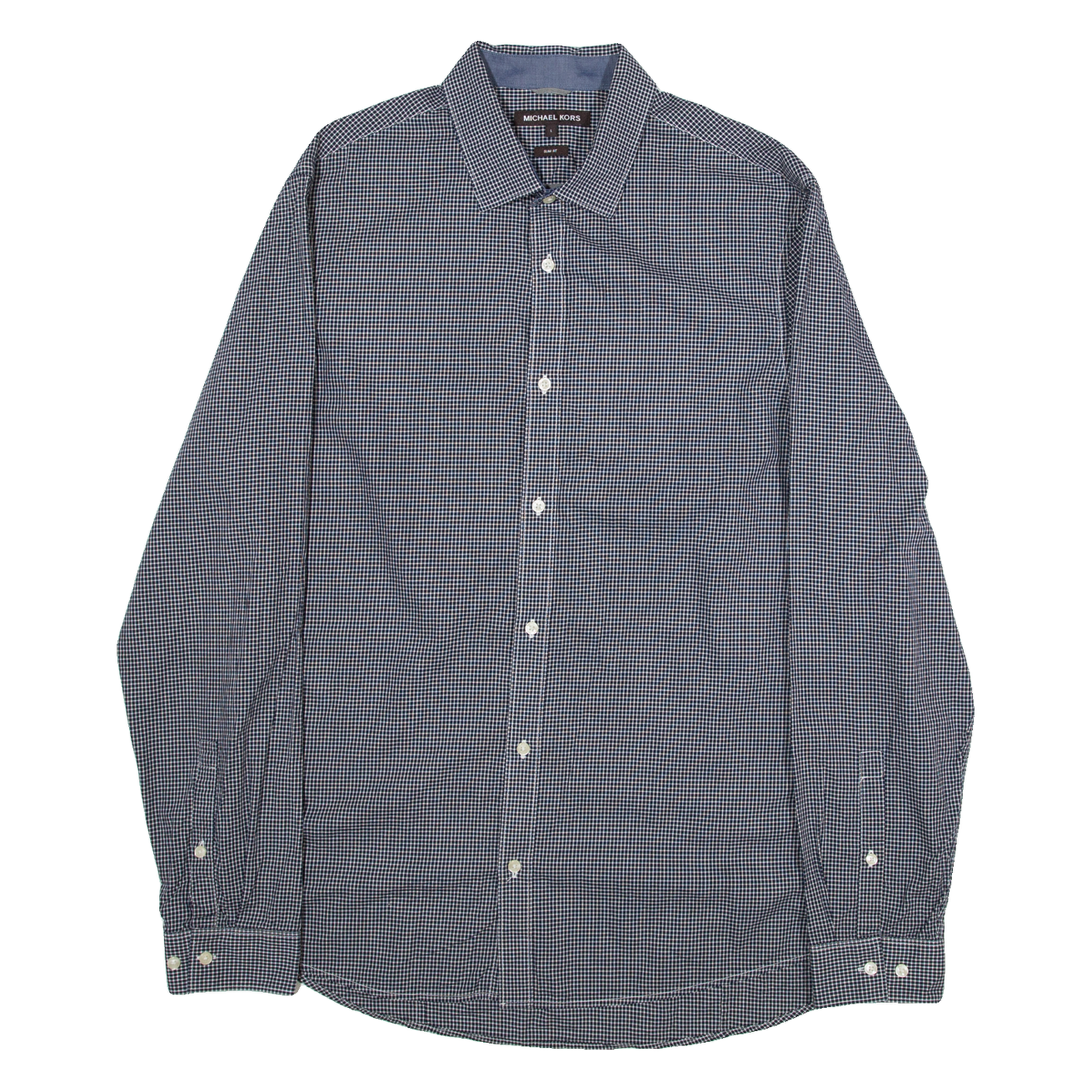 MICHAEL KORS Slim Fit Mens Shirt Black Long Sleeve L Refurbished - N/A refurbished available on Cerqular