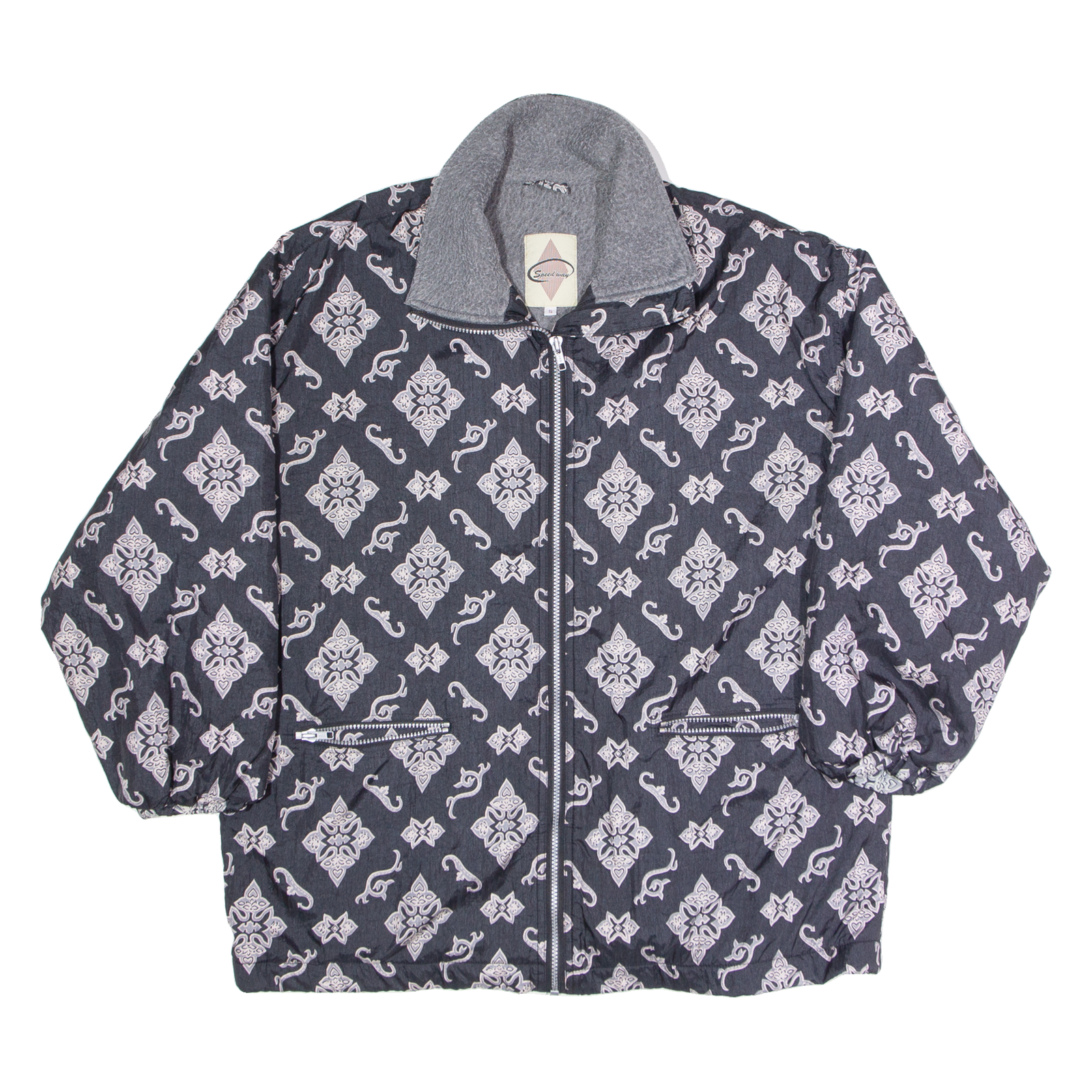 SPEEDWAY Womens Coat Black Crazy Pattern S Refurbished - N/A refurbished available on Cerqular