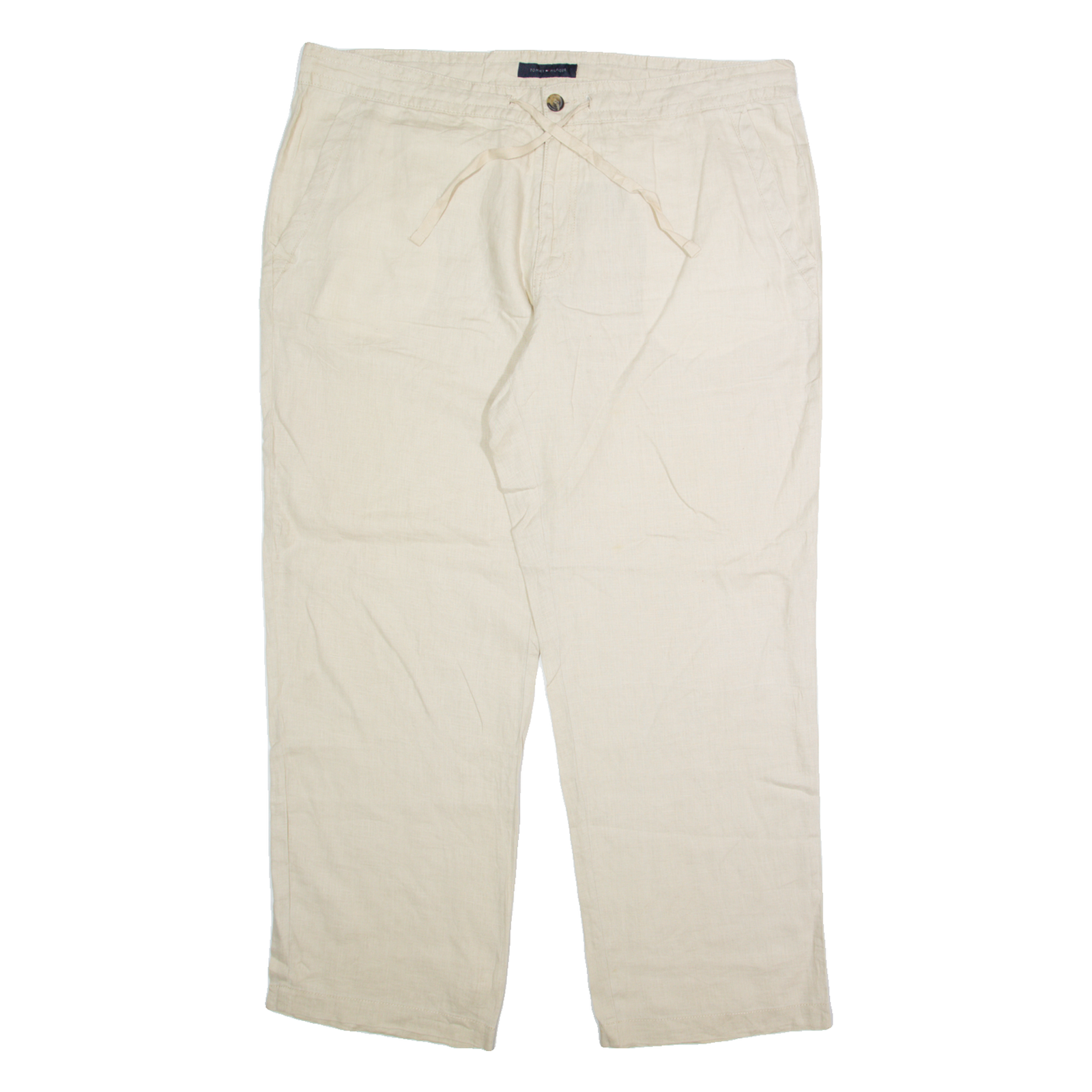 TOMMY HILFIGER Mens Trousers Beige Relaxed Straight W40 L30 Refurbished - N/A refurbished available on Cerqular