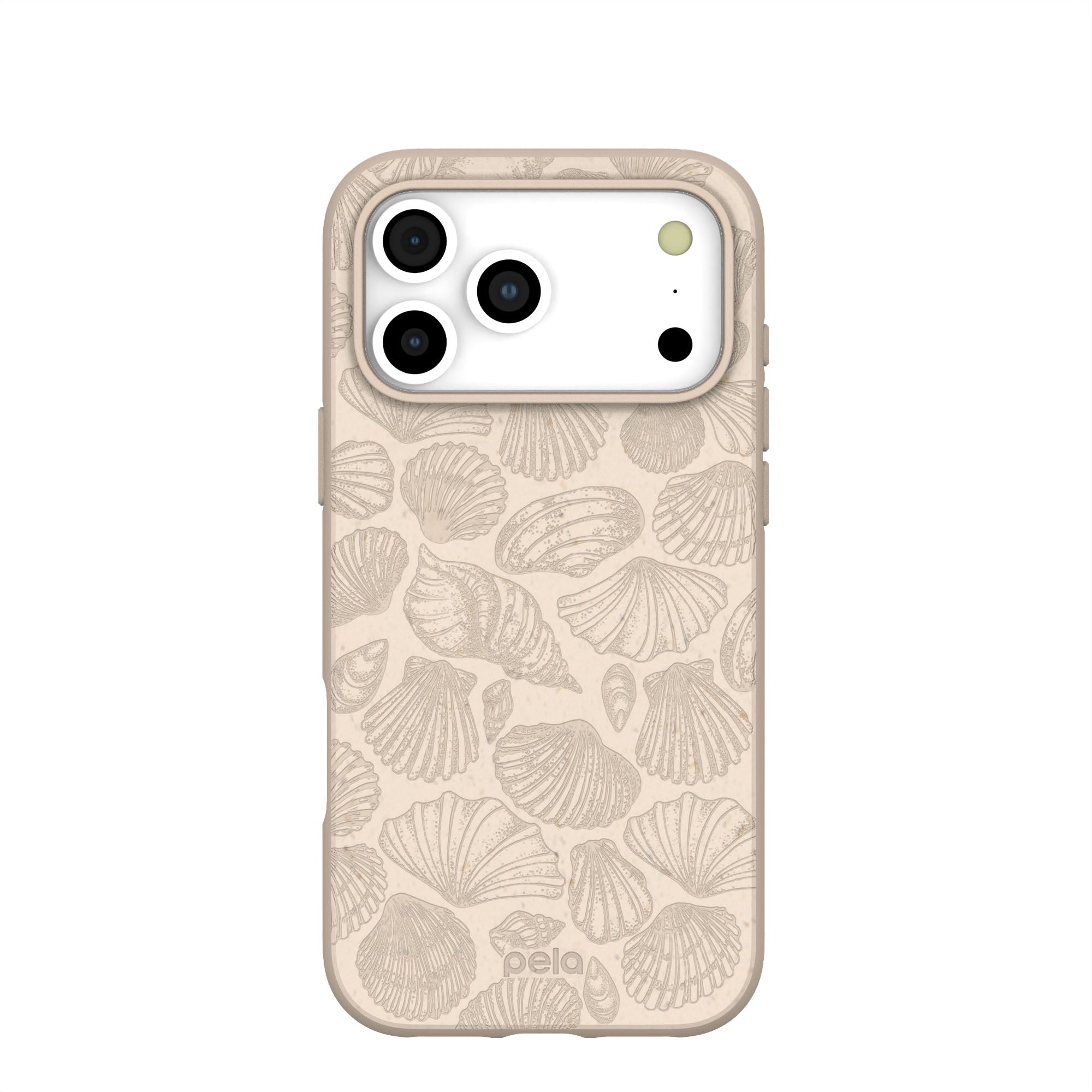 Seashell Seashore iPhone 17 Pro Max Case | MagSafe Compatibility: With MagSafe Refurbished - Pela Case refurbished available on Cerqular