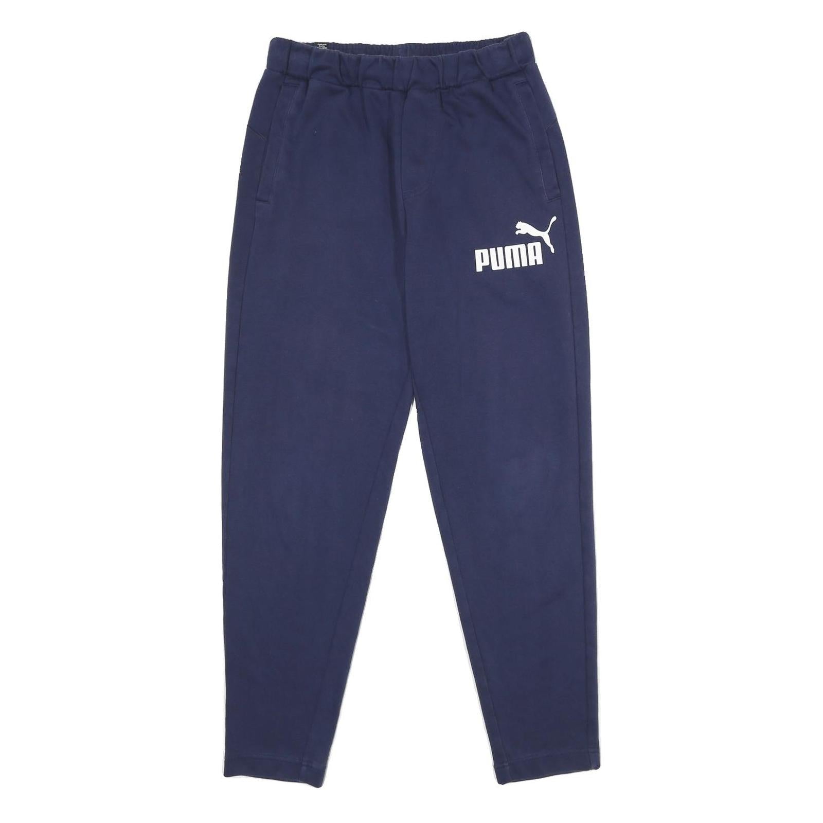 PUMA Mens Joggers Blue S W26 Logo Print Casual Slim Fit Refurbished - N/A refurbished available on Cerqular