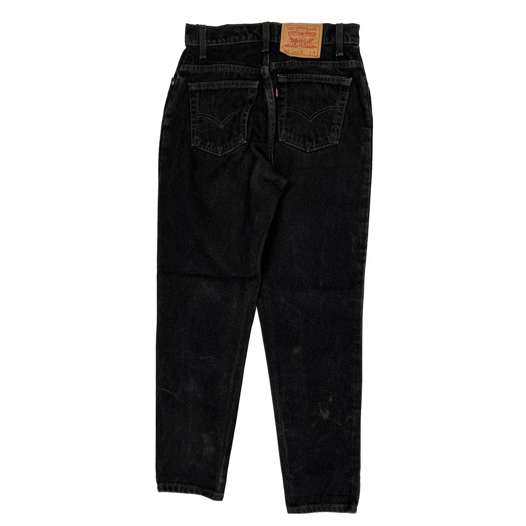 Levis Jeans - 28W UK 8 Black Cotton Refurbished - Thrifted (note: this is a term often used to describe second- refurbished available on Cerqular
