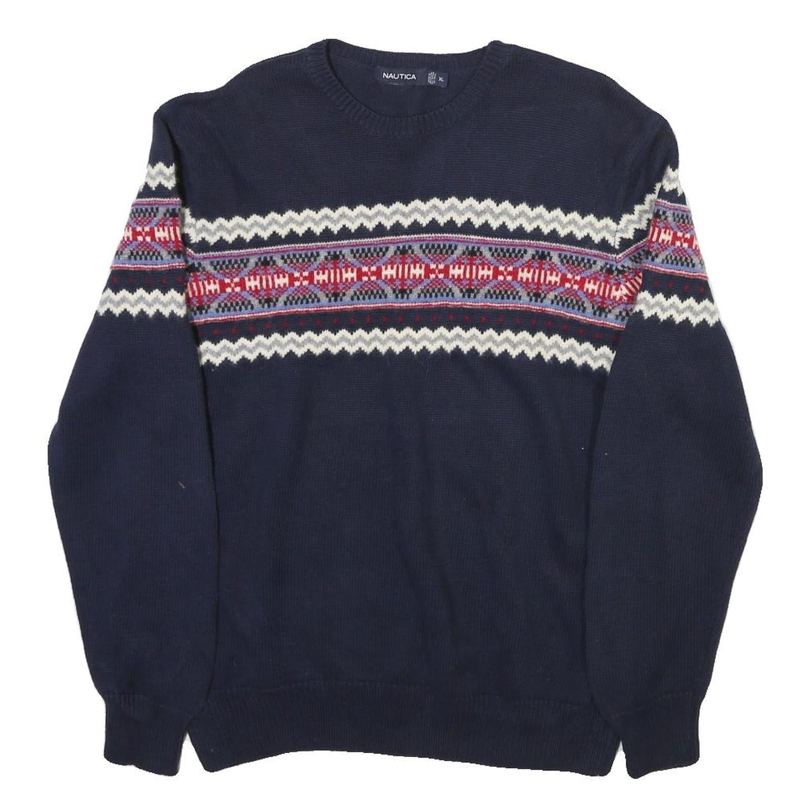 Buy NAUTICA Mens Navy Blue Patterned Jumper Crew Neck Basic Knit L Cotton Blend Refurbished - $37.69 NAUTICA Mens Navy Blue Patterned Jumper Crew Neck Basic Knit L Cotton Blend Refurbished - N/A refurbished available on Cerqular