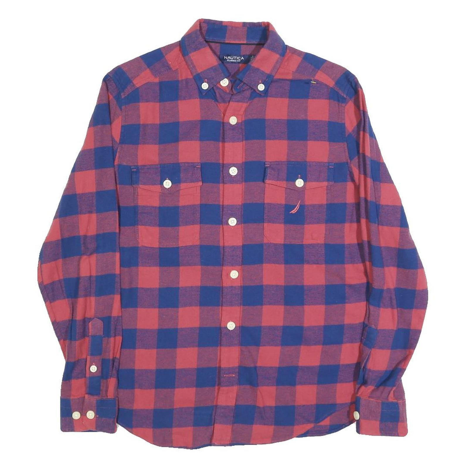 Buy NAUTICA Mens Blue & Red Check Shirt S Classic Fit Button-Down Collar Cotton Refurbished - $25.99 NAUTICA Mens Blue & Red Check Shirt S Classic Fit Button-Down Collar Cotton Refurbished - N/A refurbished available on Cerqular