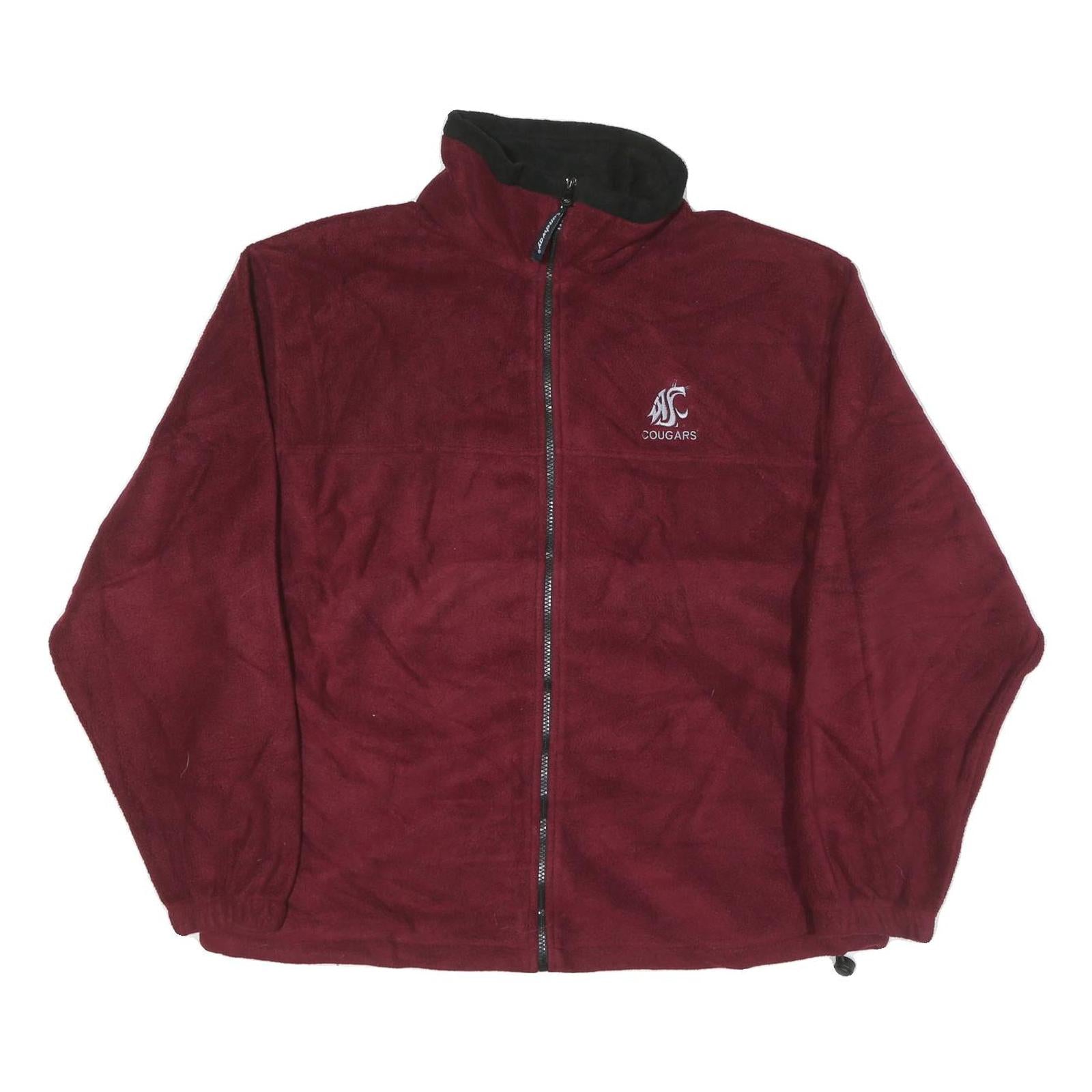 LANDWAY Mens Maroon Jacket L Polyester Blend Plain Zip Outdoor Casual Refurbished - N/A refurbished available on Cerqular