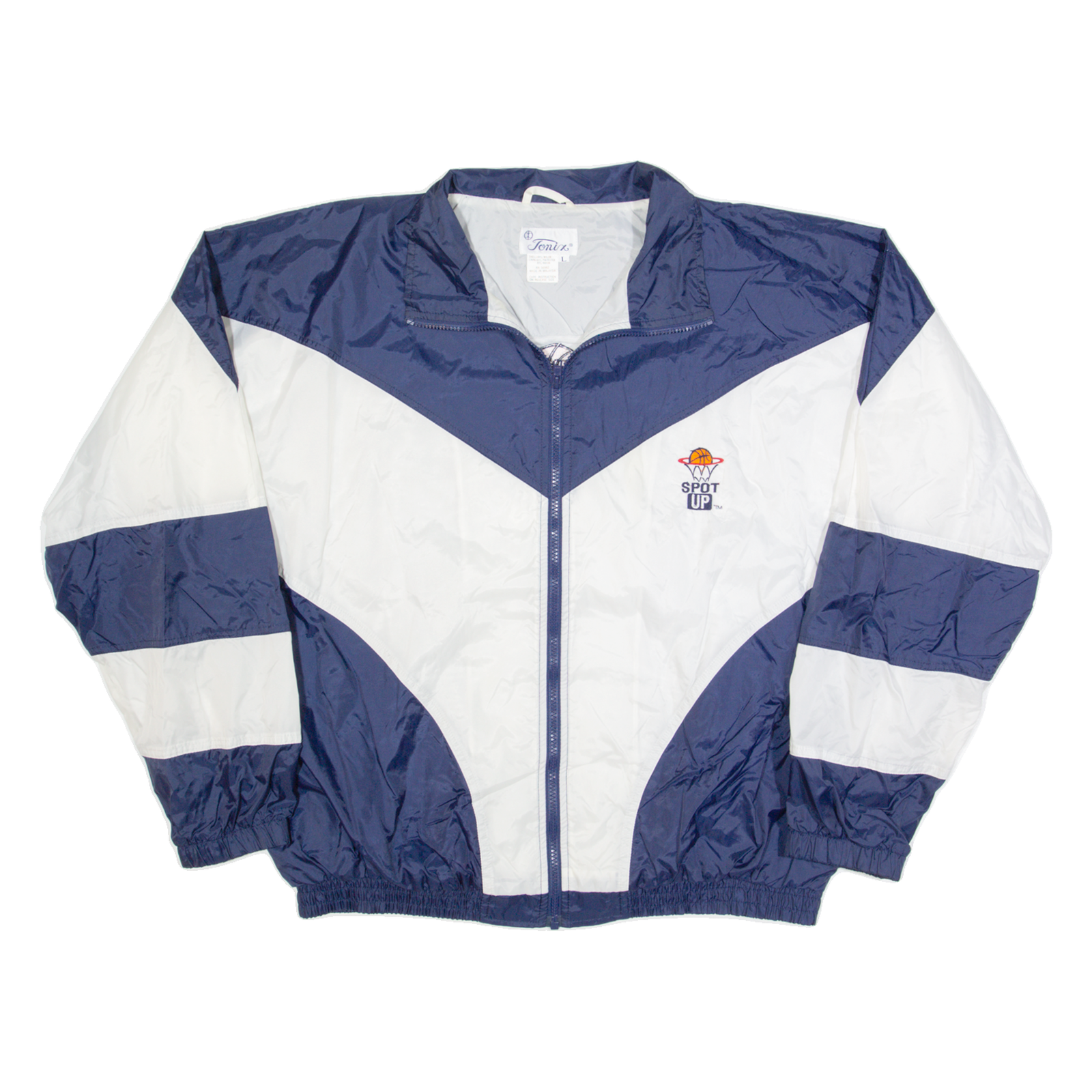 TONIX Spot Up Mens Shell Jacket Blue 90s USA Colourblock L Refurbished - N/A refurbished available on Cerqular