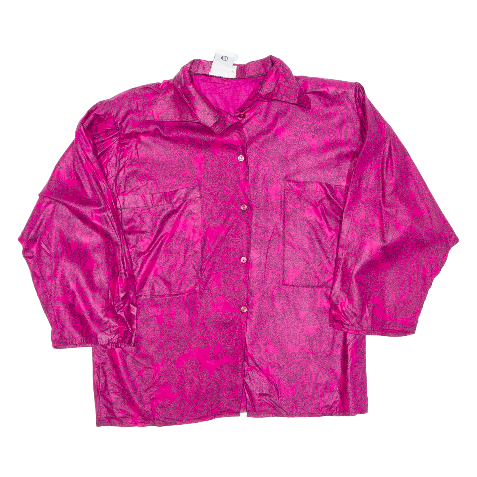 Womens Printed Blouse Pink Long Sleeve Paisley S Refurbished - N/A refurbished available on Cerqular