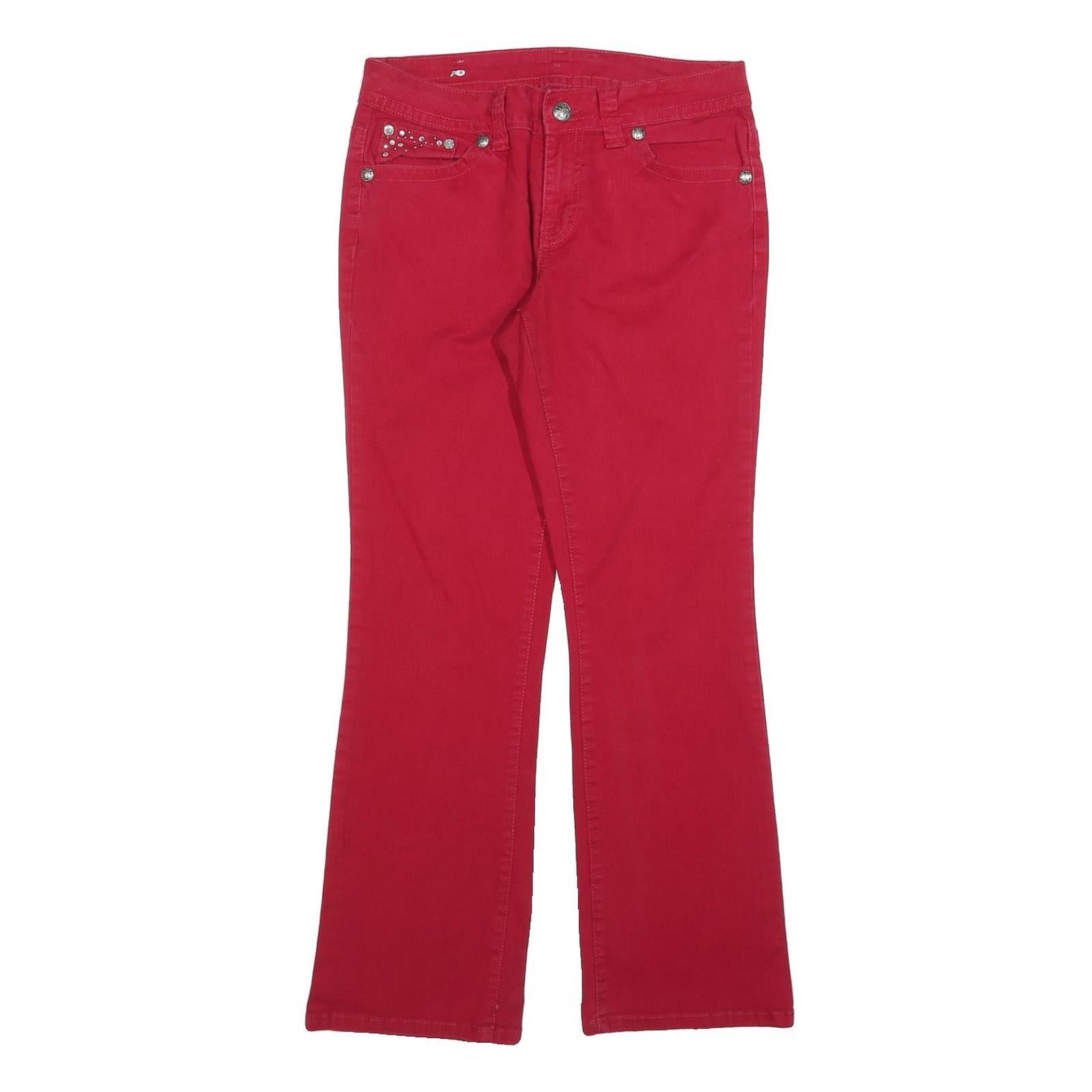 STYLE & CO Womens Jeans Red Slim Bootcut Denim W28 L28 Stud Detail Refurbished - N/A refurbished available on Cerqular