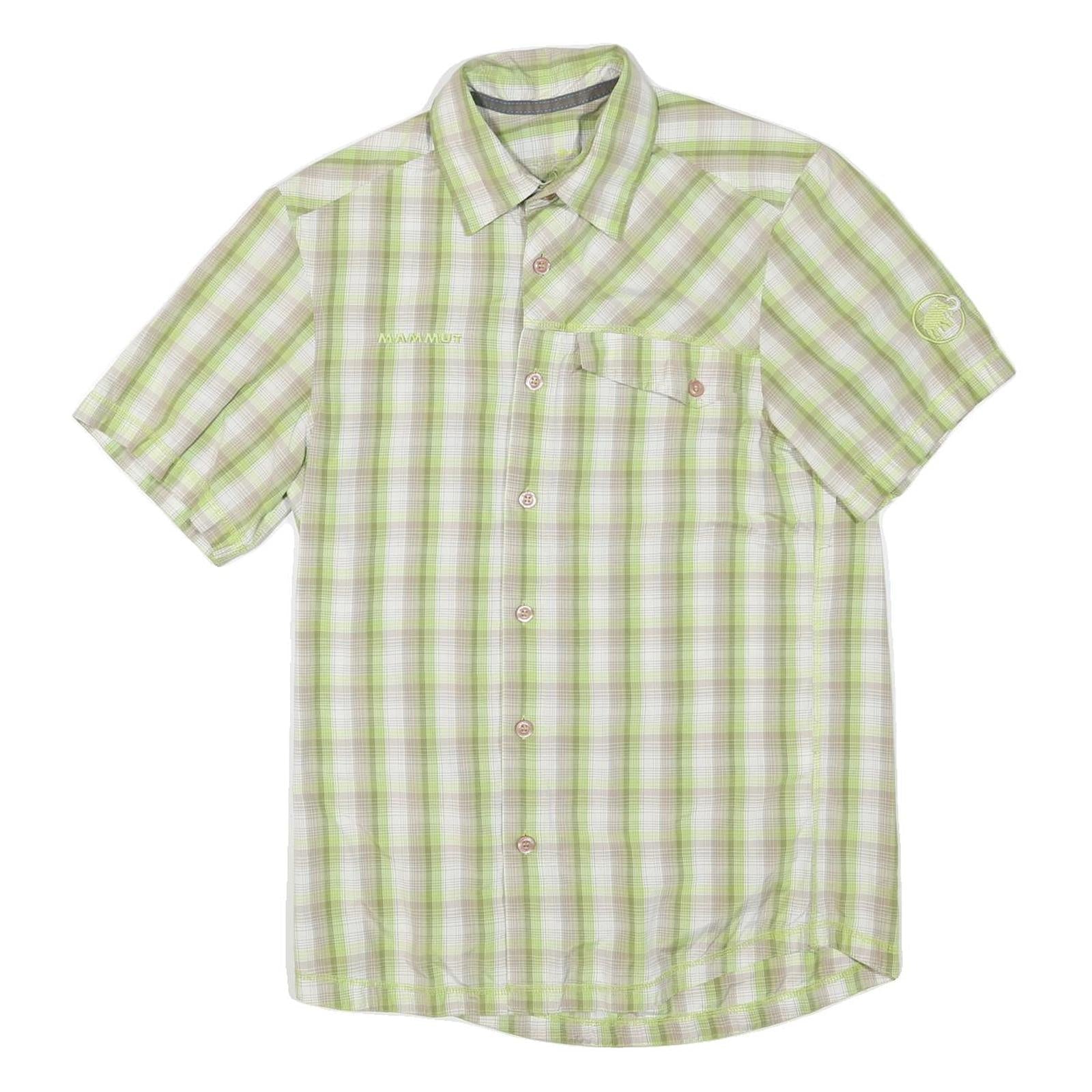 MAMMUT Mens Green & Beige Check Shirt S Lightweight Cotton Blend Outdoor Casual Refurbished - N/A refurbished available on Cerqular