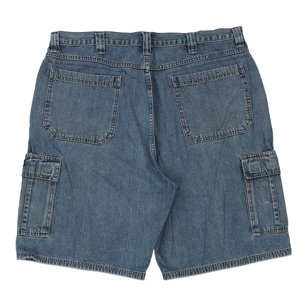 Wrangler Cargo Shorts - 38W 10L Blue Cotton Refurbished - Thrifted (note: this is a term often used to describe second- refurbished available on Cerqular