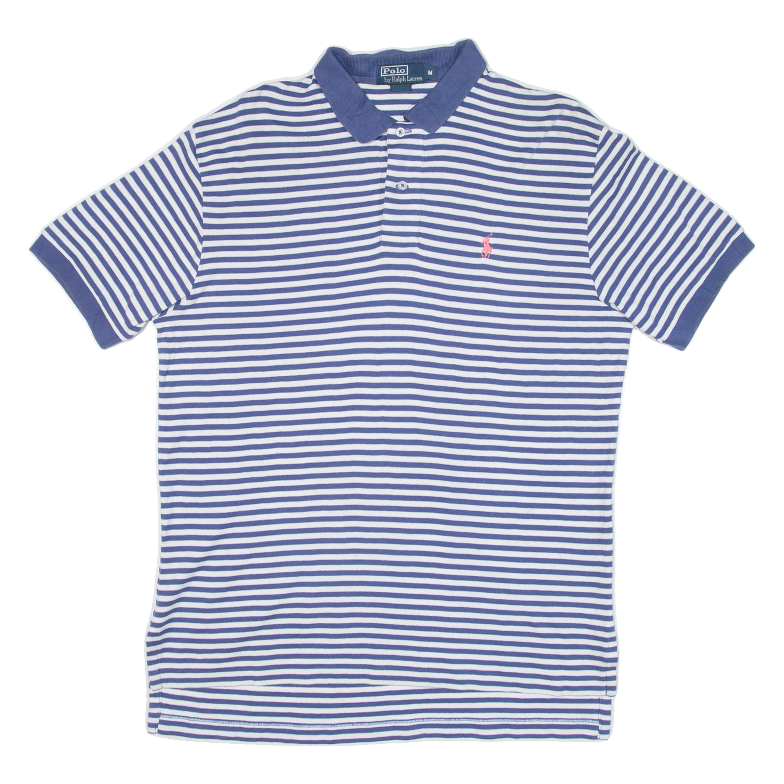 POLO RALPH LAUREN Mens Polo Shirt Blue Striped M Refurbished - N/A refurbished available on Cerqular
