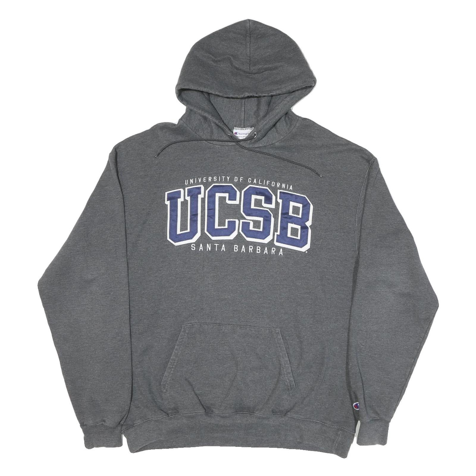 CHAMPION Mens Grey University Of California UCSB Hoodie XL Cotton Blend Casual Refurbished - N/A refurbished available on Cerqular