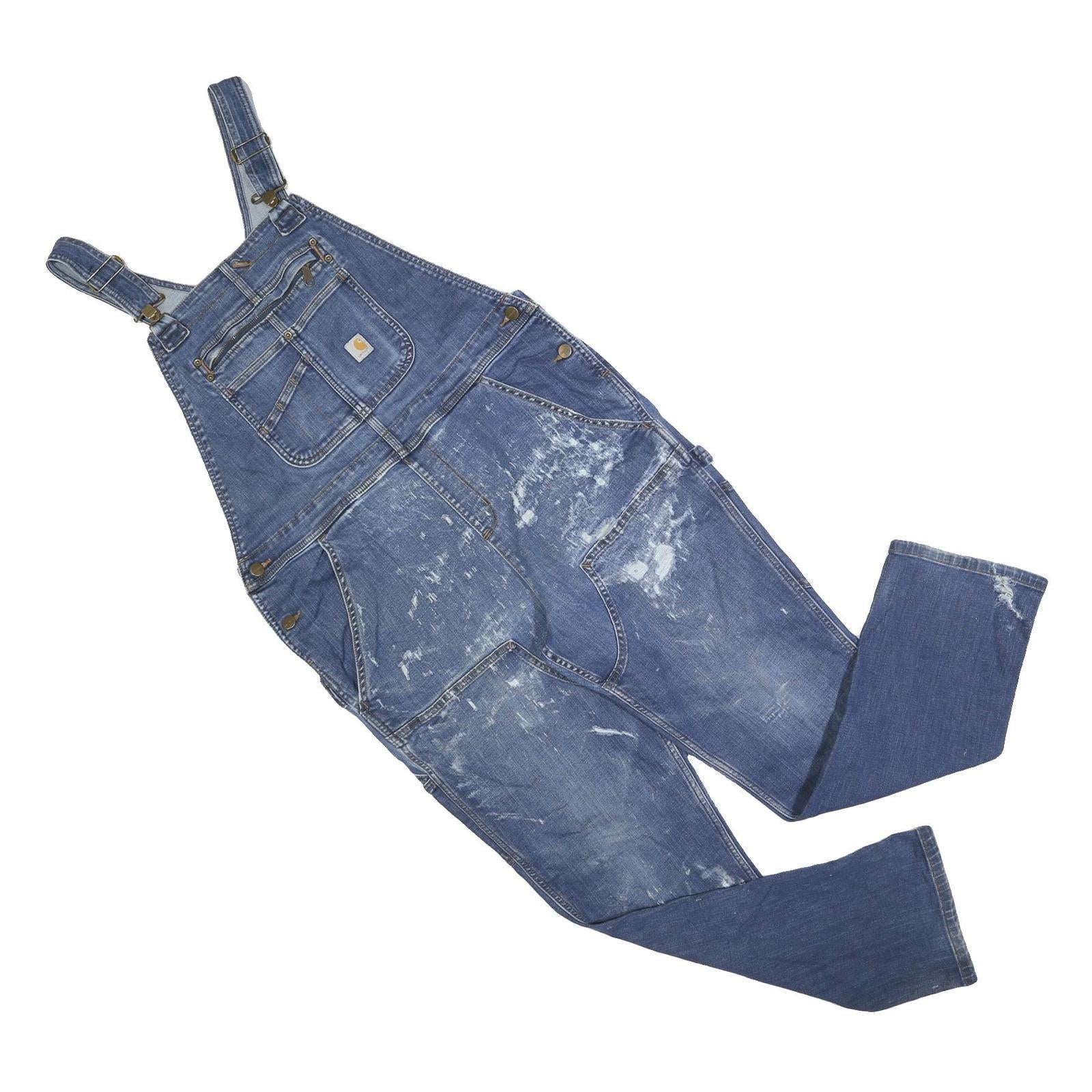 DICKIES Mens Blue Denim Dungarees Loose Cotton Blend L W40 L30 Painter Workwear Refurbished - N/A refurbished available on Cerqular