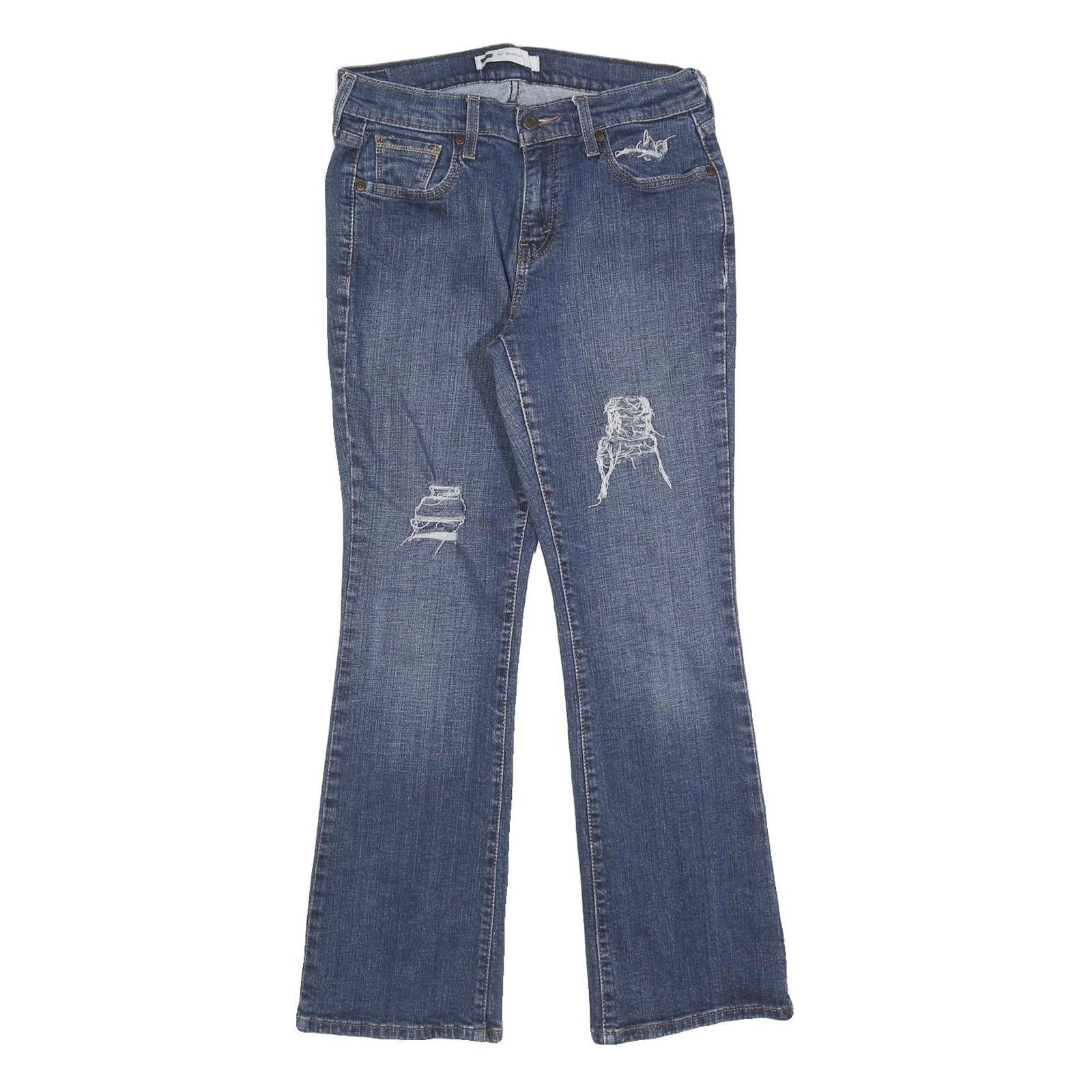 LEVI'S 515 Womens Jeans Blue Regular Bootcut Denim Medium W28 L30 Distressed Refurbished - N/A refurbished available on Cerqular