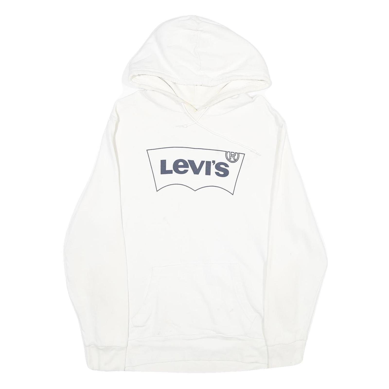 Buy LEVI'S Mens White Pullover Hoodie L Cotton Logo Sweatshirt Refurbished - $35.09 LEVI'S Mens White Pullover Hoodie L Cotton Logo Sweatshirt Refurbished - N/A refurbished available on Cerqular