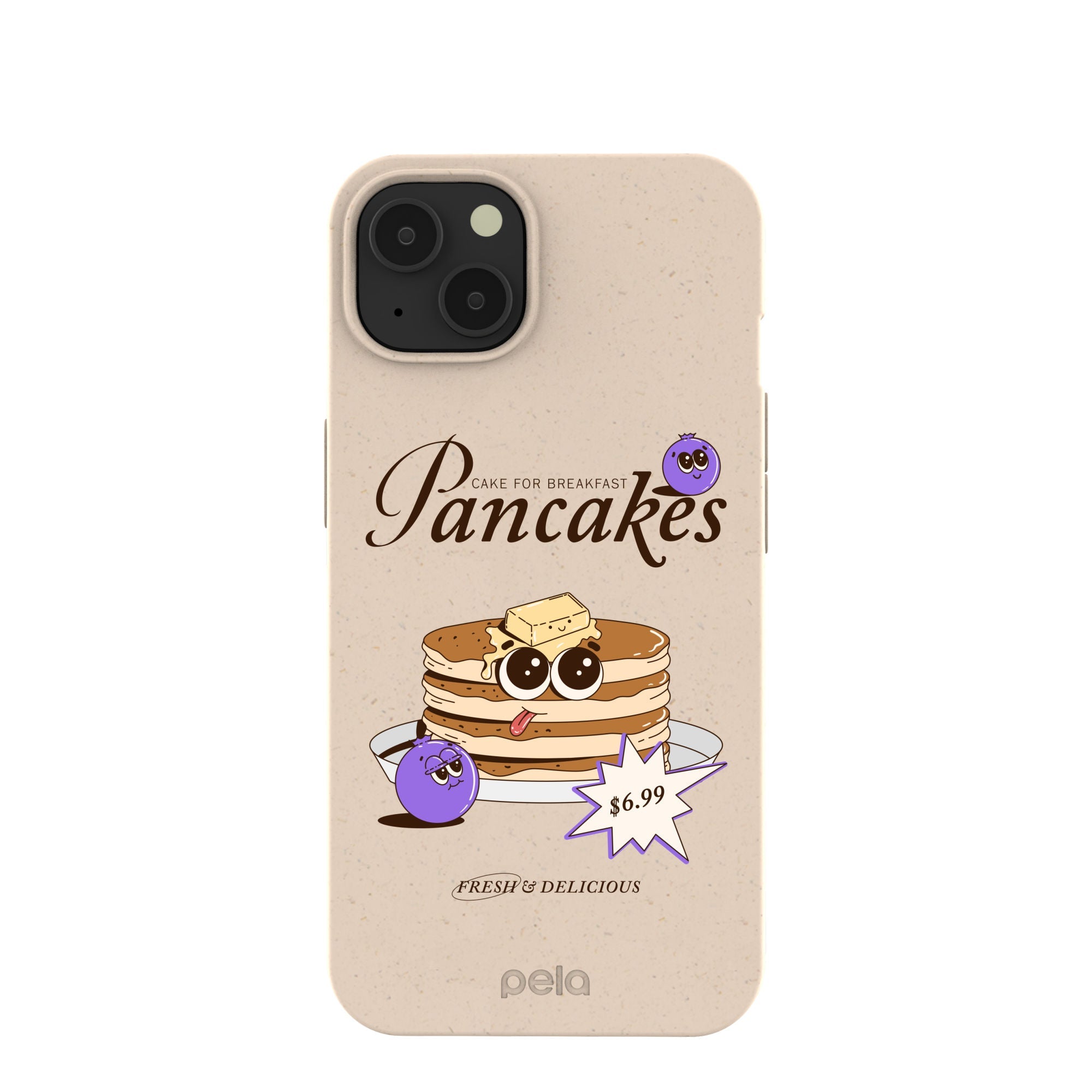 Seashell Pancake Time iPhone 13 Case Refurbished - Pela Case refurbished available on Cerqular