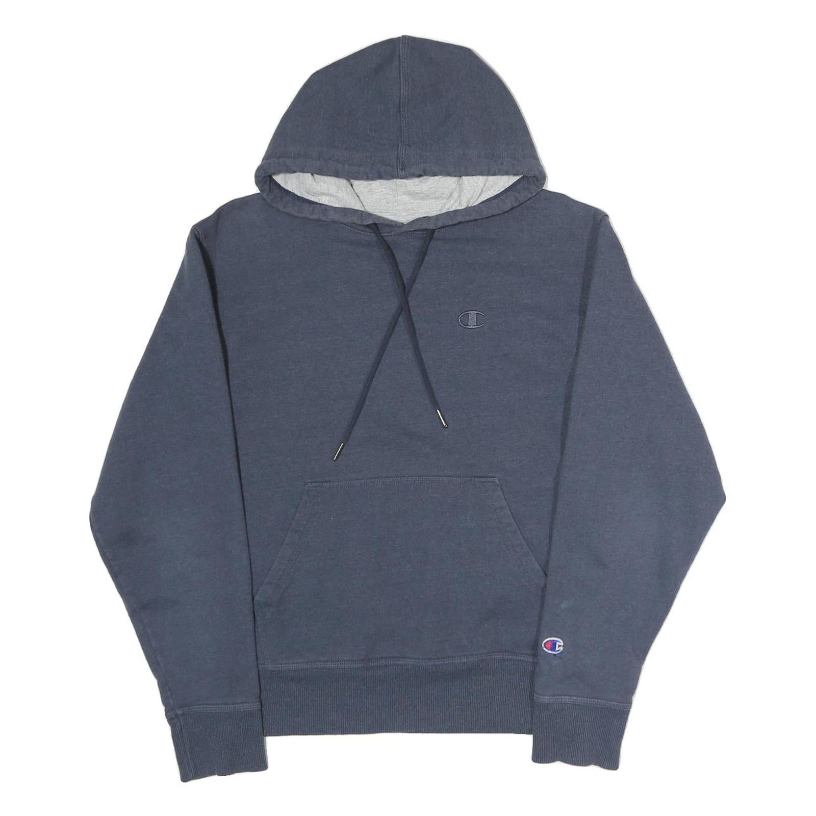CHAMPION Mens Blue Hoodie S Cotton Blend Pullover Drawstring Hood Casual Refurbished - N/A refurbished available on Cerqular