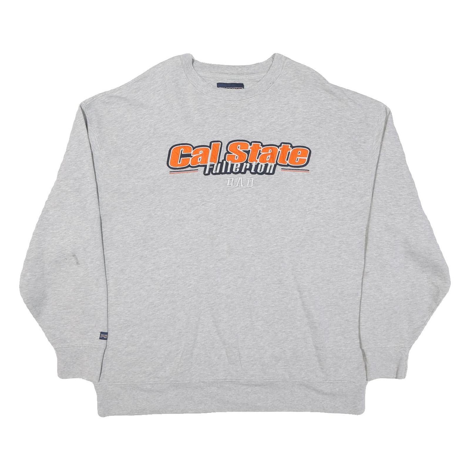 JANSSPORT Mens Grey Cal State Fullerton Crew Neck 2XL Sweatshirt Cotton Blend Refurbished - N/A refurbished available on Cerqular