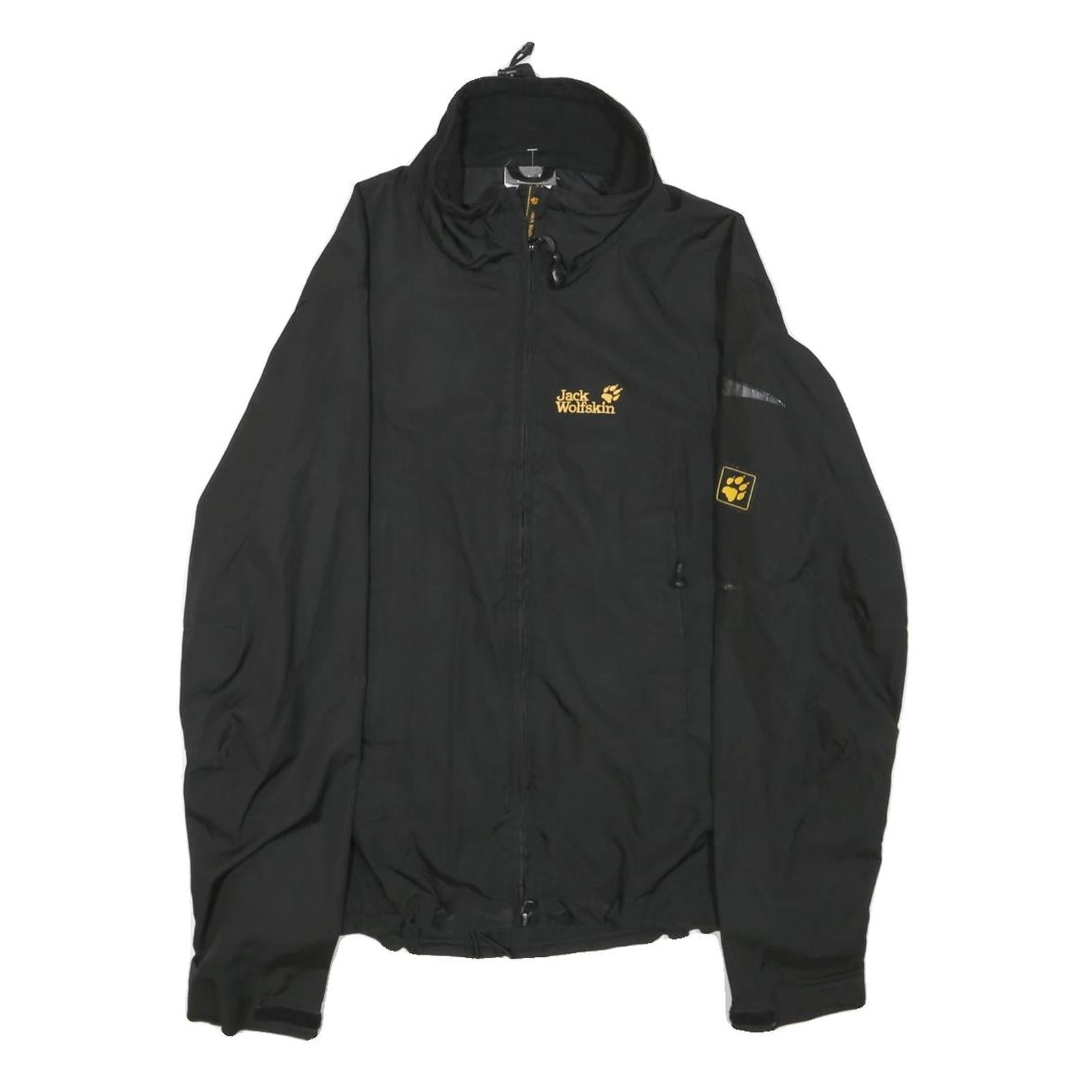 JACK WOLFSKIN Mens Black Outdoor Jacket S Polyester Plain Lightweight Zip Up Refurbished - N/A refurbished available on Cerqular