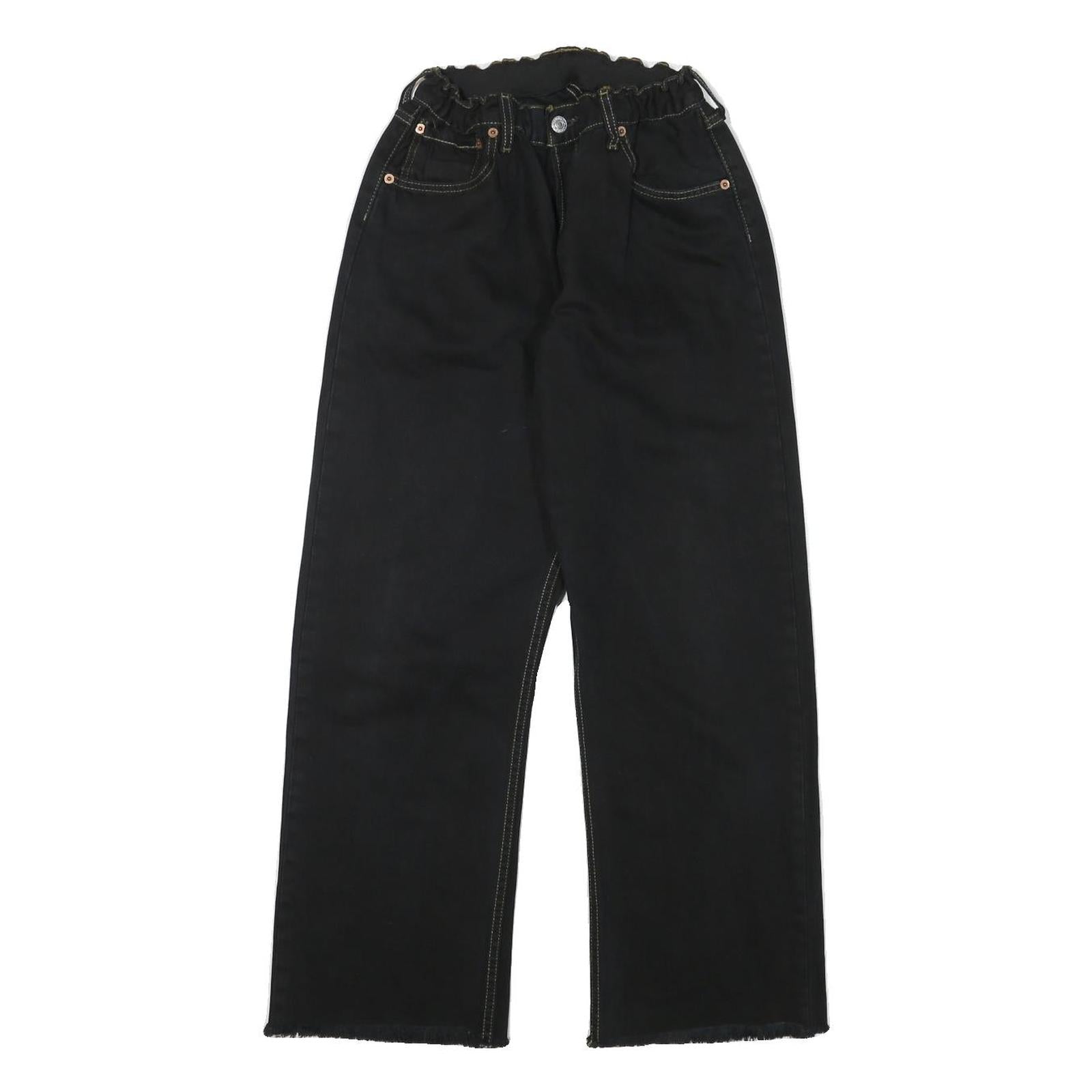 LEVI'S Womens Black Relaxed Straight Denim W22 L27 Zip Casual Fashion Jeans Refurbished - N/A refurbished available on Cerqular