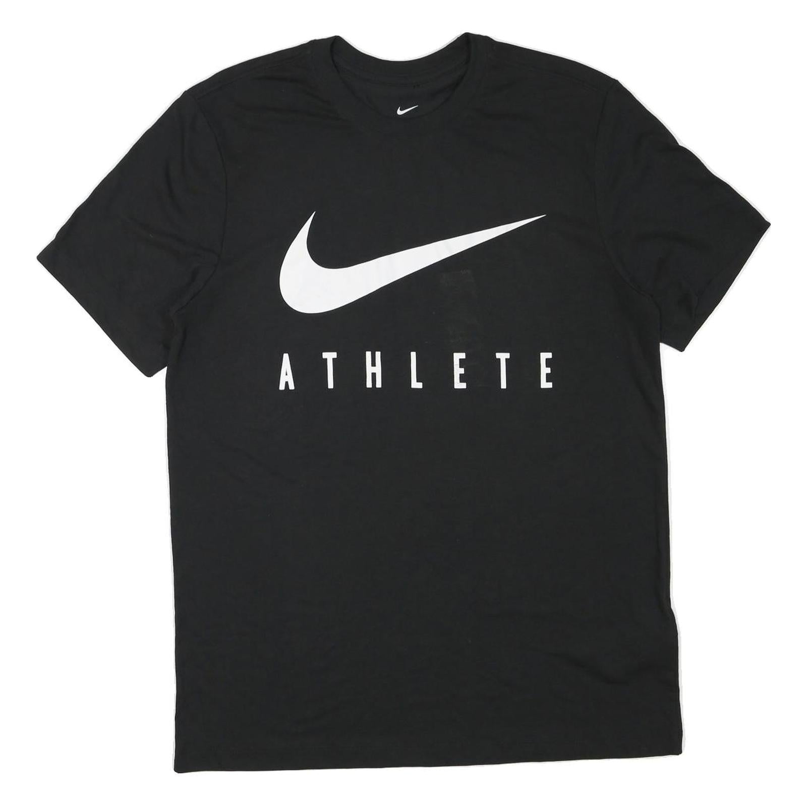 NIKE Mens Black Athlete Graphic T-Shirt M Short Sleeve Crew Neck Cotton Blend Refurbished - N/A refurbished available on Cerqular