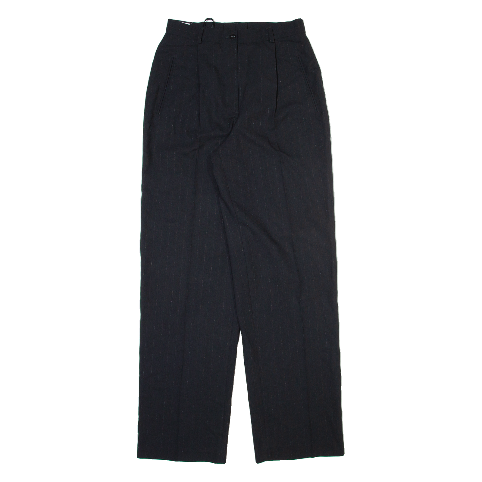 SPENGLER Womens Trousers Black Regular Straight Wool W26 L31 Refurbished - N/A refurbished available on Cerqular