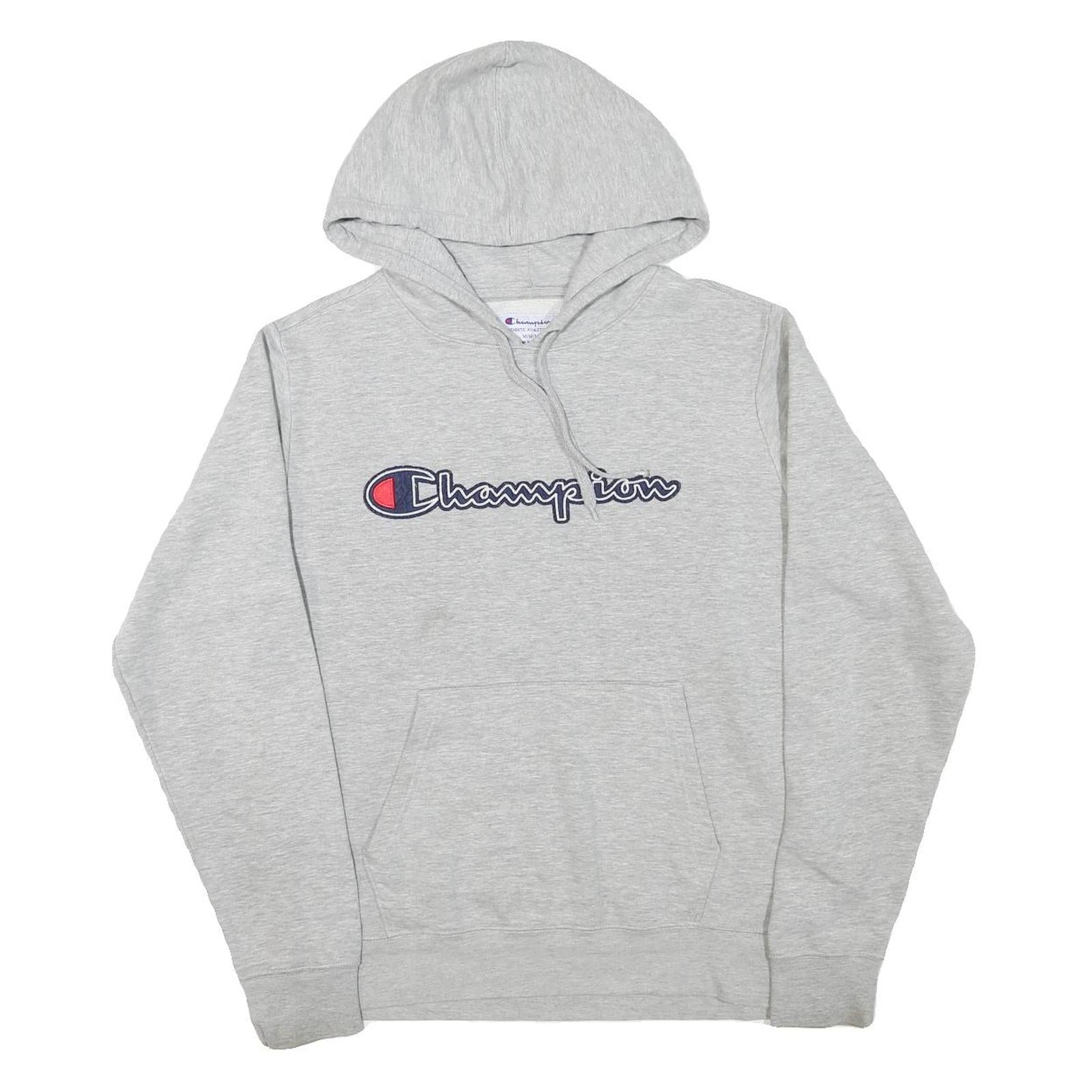 Buy CHAMPION Mens Grey Pullover Hoodie M Embroidered Logo Cotton Blend Refurbished - $29.89 CHAMPION Mens Grey Pullover Hoodie M Embroidered Logo Cotton Blend Refurbished - N/A refurbished available on Cerqular