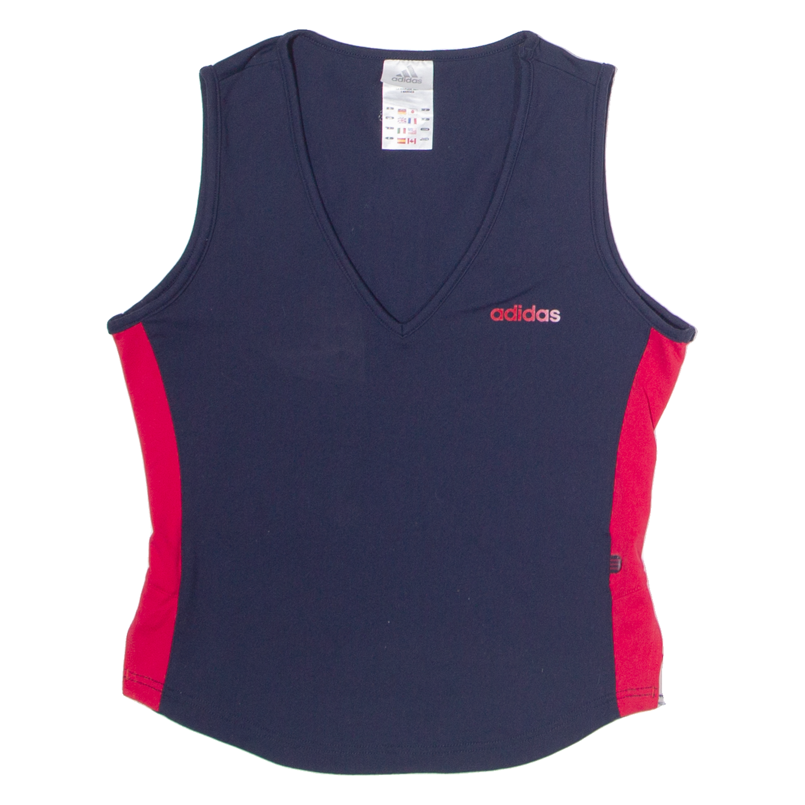ADIDAS Womens T-Shirt Black Sleeveless V-Neck XS Refurbished - N/A refurbished available on Cerqular