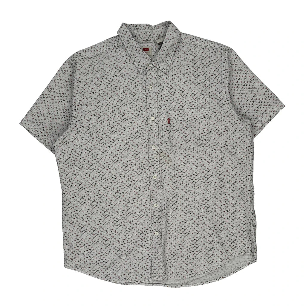 Buy Levis Floral Short Sleeve Shirt - Large White Cotton Refurbished - $22.10 Levis Floral Short Sleeve Shirt - Large White Cotton Refurbished - Thrifted (note: this is a term often used to describe second- refurbished available on Cerqular