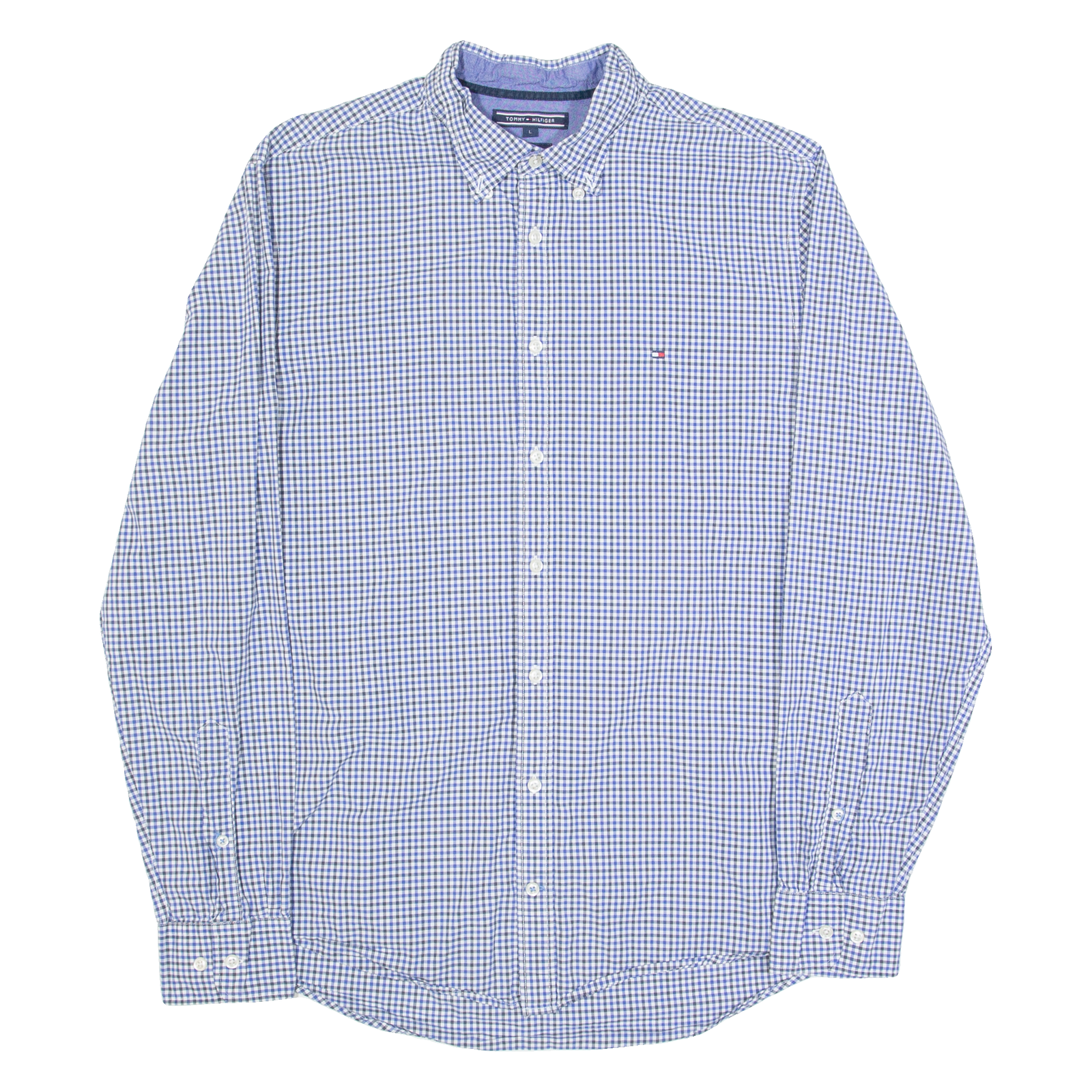 Buy TOMMY HILFIGER Mens Shirt Blue 90s Check Long Sleeve L Refurbished - $28.59 TOMMY HILFIGER Mens Shirt Blue 90s Check Long Sleeve L Refurbished - N/A refurbished available on Cerqular