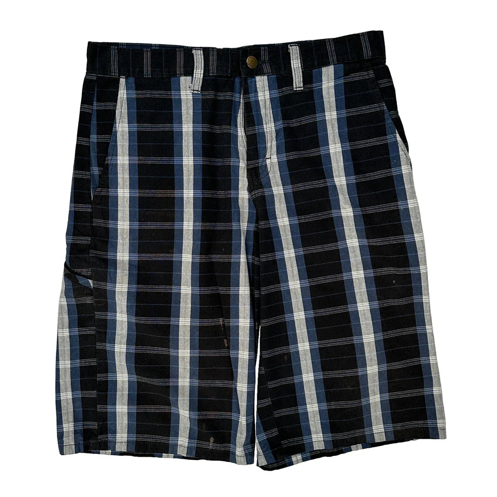 Dickies Checked Shorts - 32W 10L Black Cotton Refurbished - Thrifted (note: this is a term often used to describe second- refurbished available on Cerqular