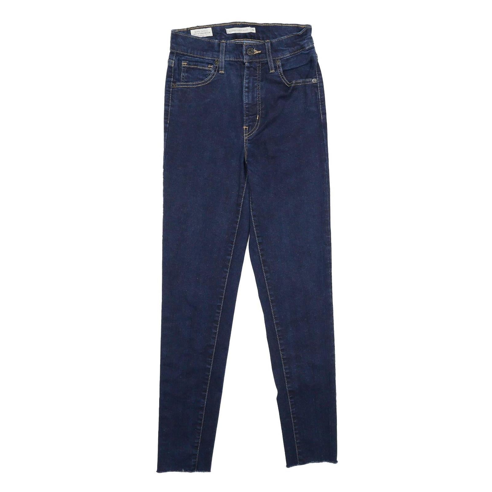 LEVI'S Mile High Super Skinny Womens Jeans Blue Slim Skinny Denim Raw W26 L27 Refurbished - N/A refurbished available on Cerqular
