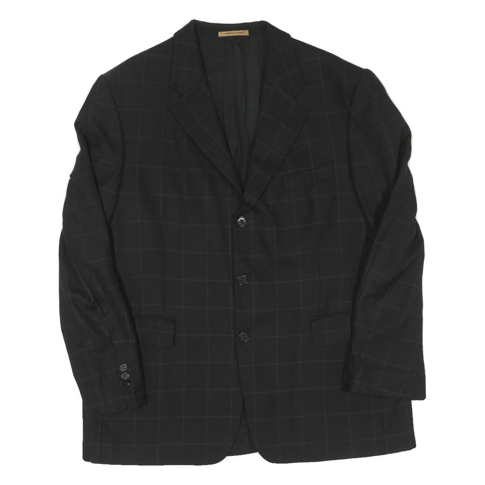 Buy Mens Black Windowpane Checked Button Jacket XL Cotton Blend Classic Tailored Refurbished - $48.09 Mens Black Windowpane Checked Button Jacket XL Cotton Blend Classic Tailored Refurbished - N/A refurbished available on Cerqular