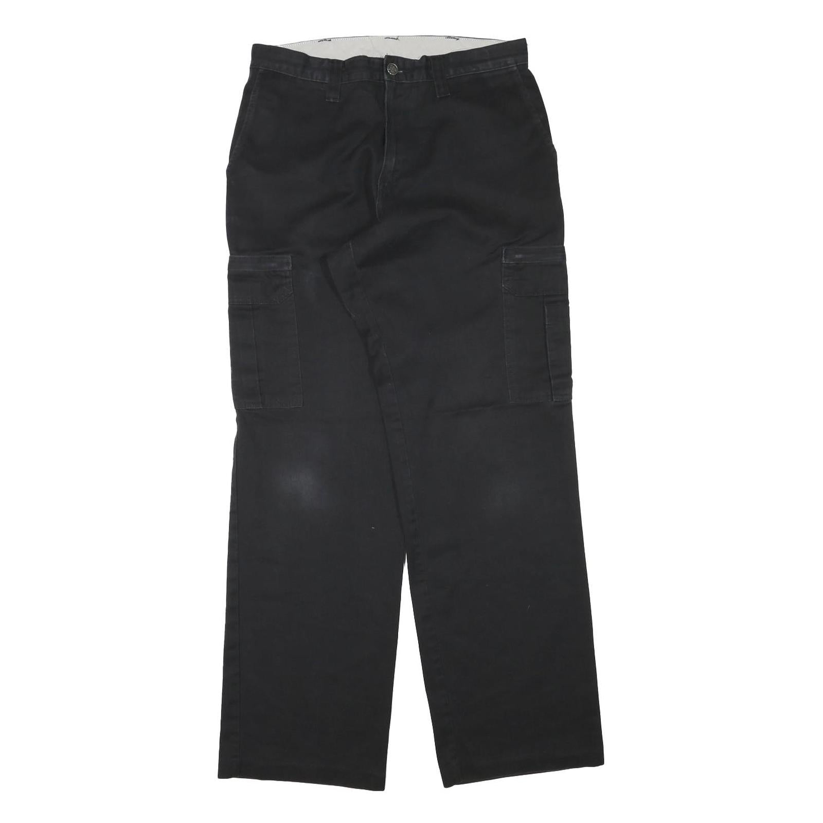 DICKIES Mens Cotton Blend Black Regular Straight Trousers W31 L32 Workwear Zip Refurbished - N/A refurbished available on Cerqular