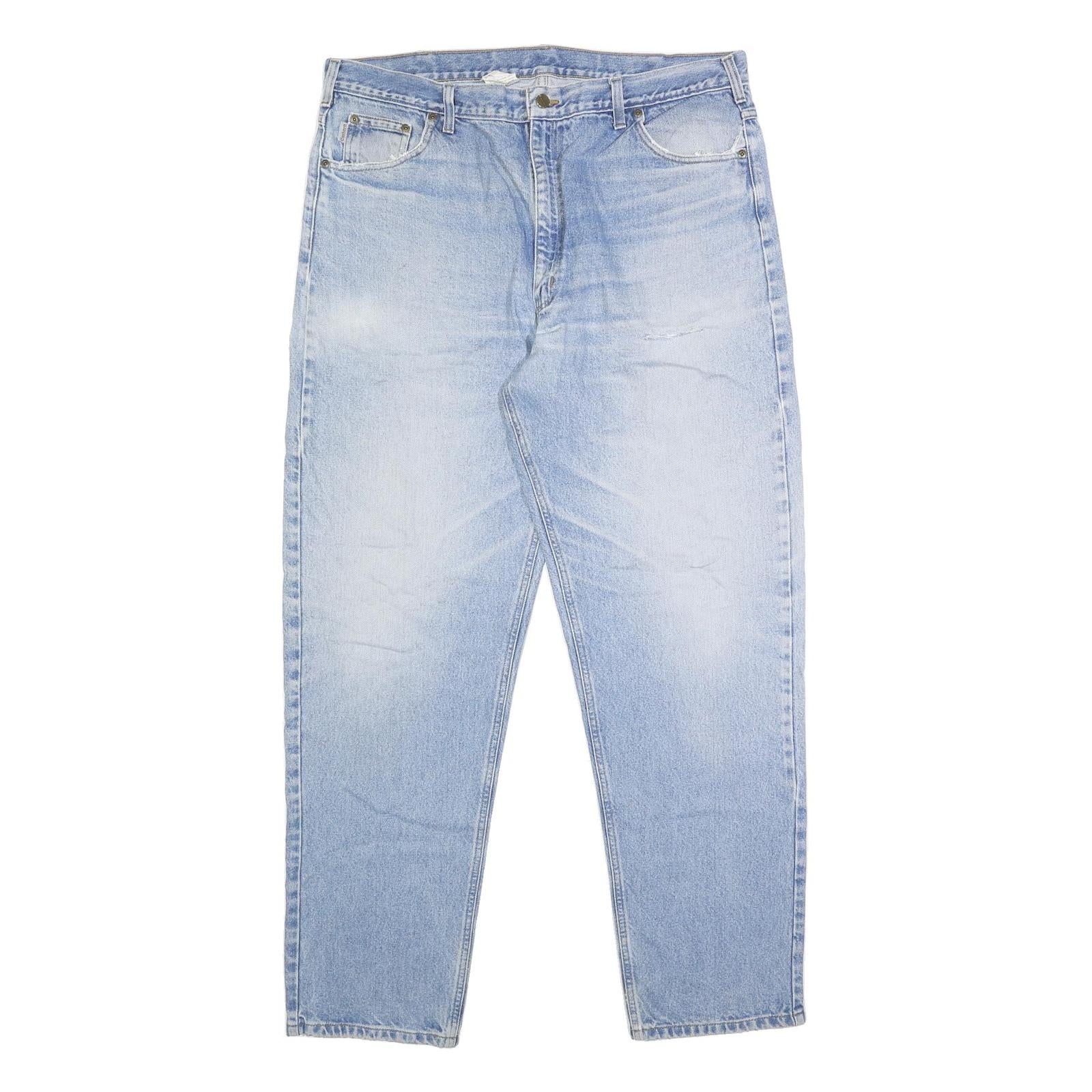 CARHARTT Mens Jeans Blue Relaxed Straight Denim Light W39 L34 Casual Workwear Refurbished - N/A refurbished available on Cerqular