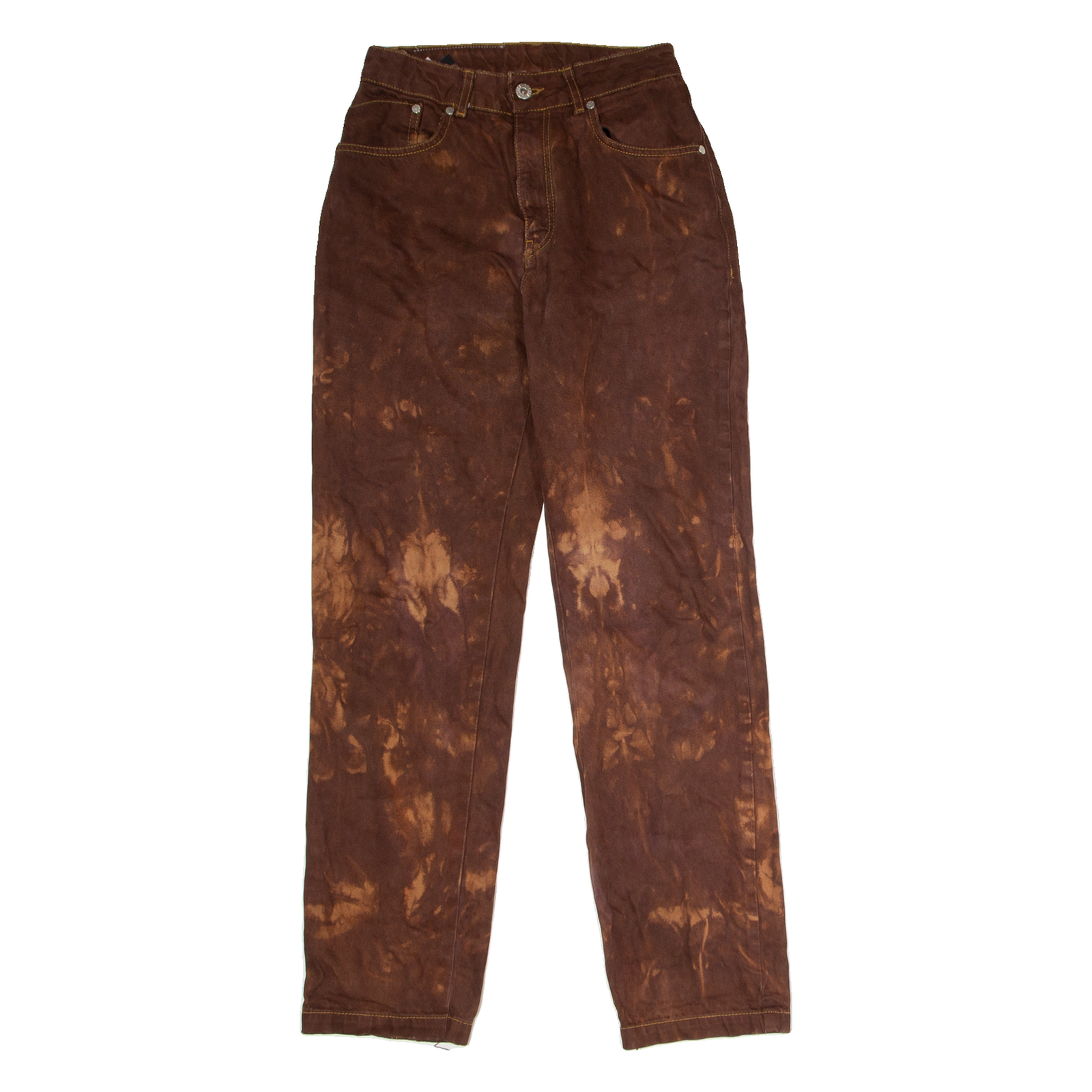 RAGGED Tie-Dye Womens Jeans Brown Slim Tapered Acid Wash W26 L28 Refurbished - N/A refurbished available on Cerqular
