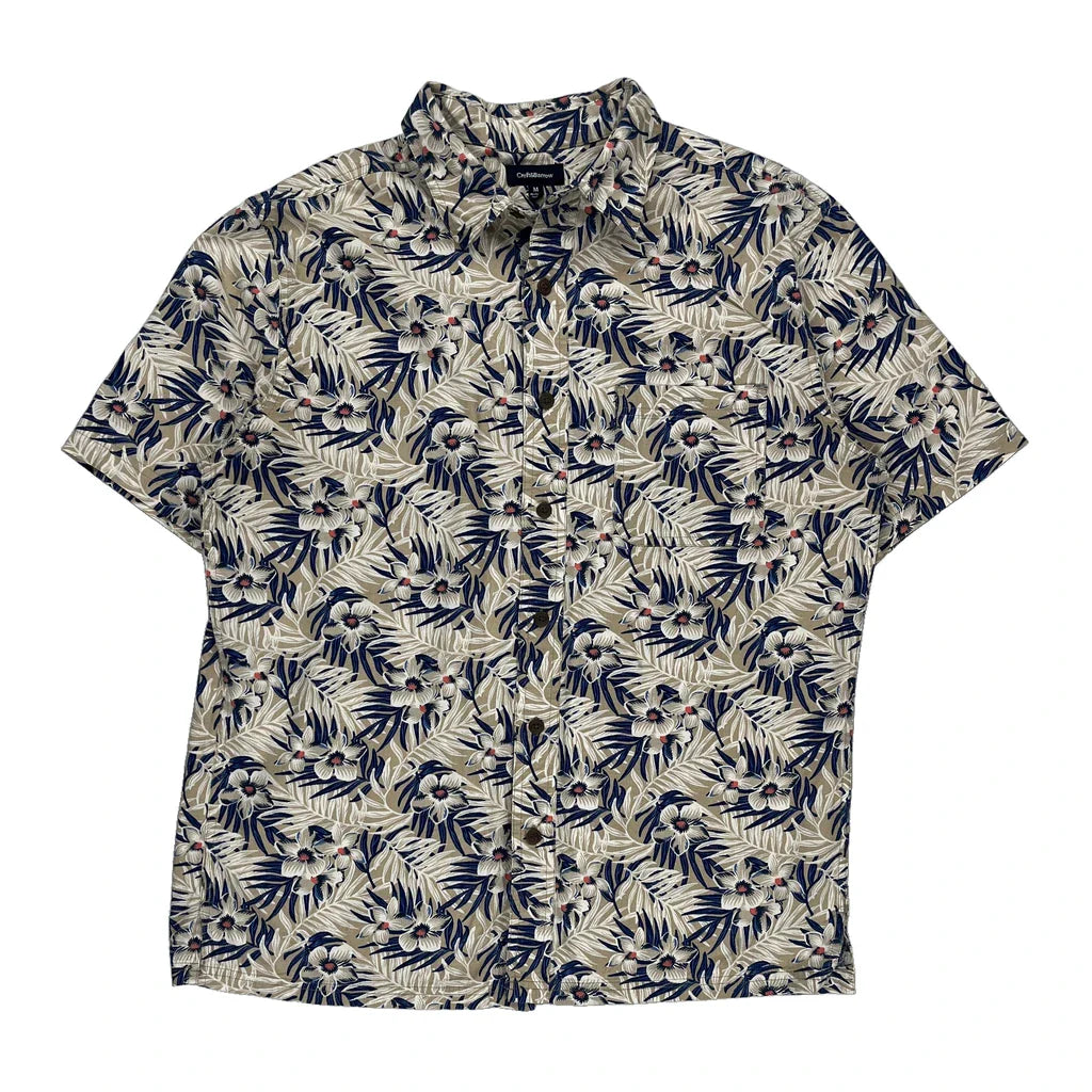 Croft & Barrow Floral Hawaiian Shirt - Medium Multicoloured Cotton Refurbished - Thrifted (note: this is a term often used to describe second- refurbished available on Cerqular