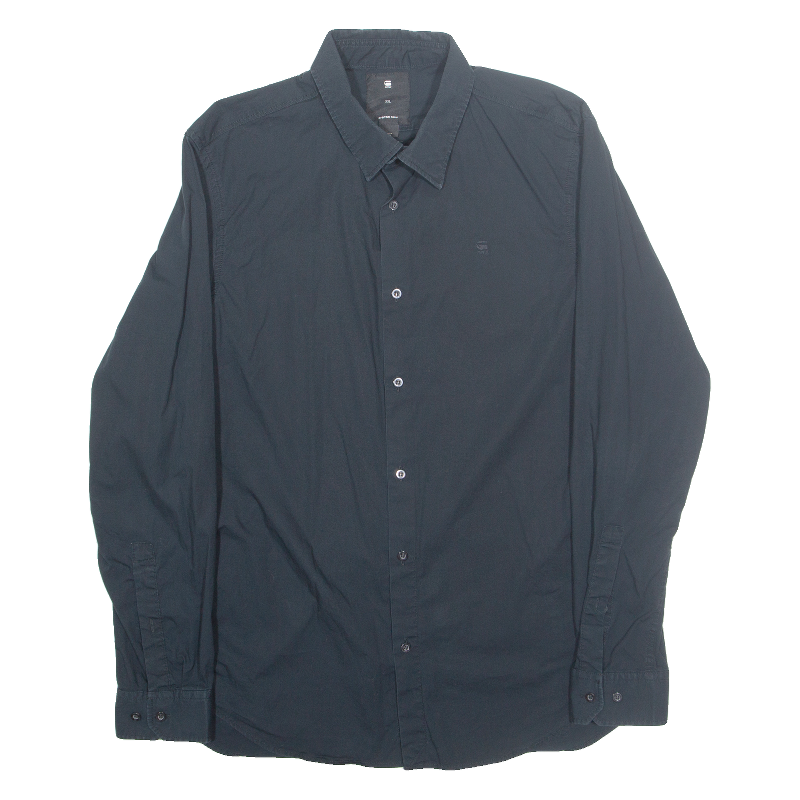 G-STAR Mens Plain Shirt Black Long Sleeve 2XL Refurbished - N/A refurbished available on Cerqular