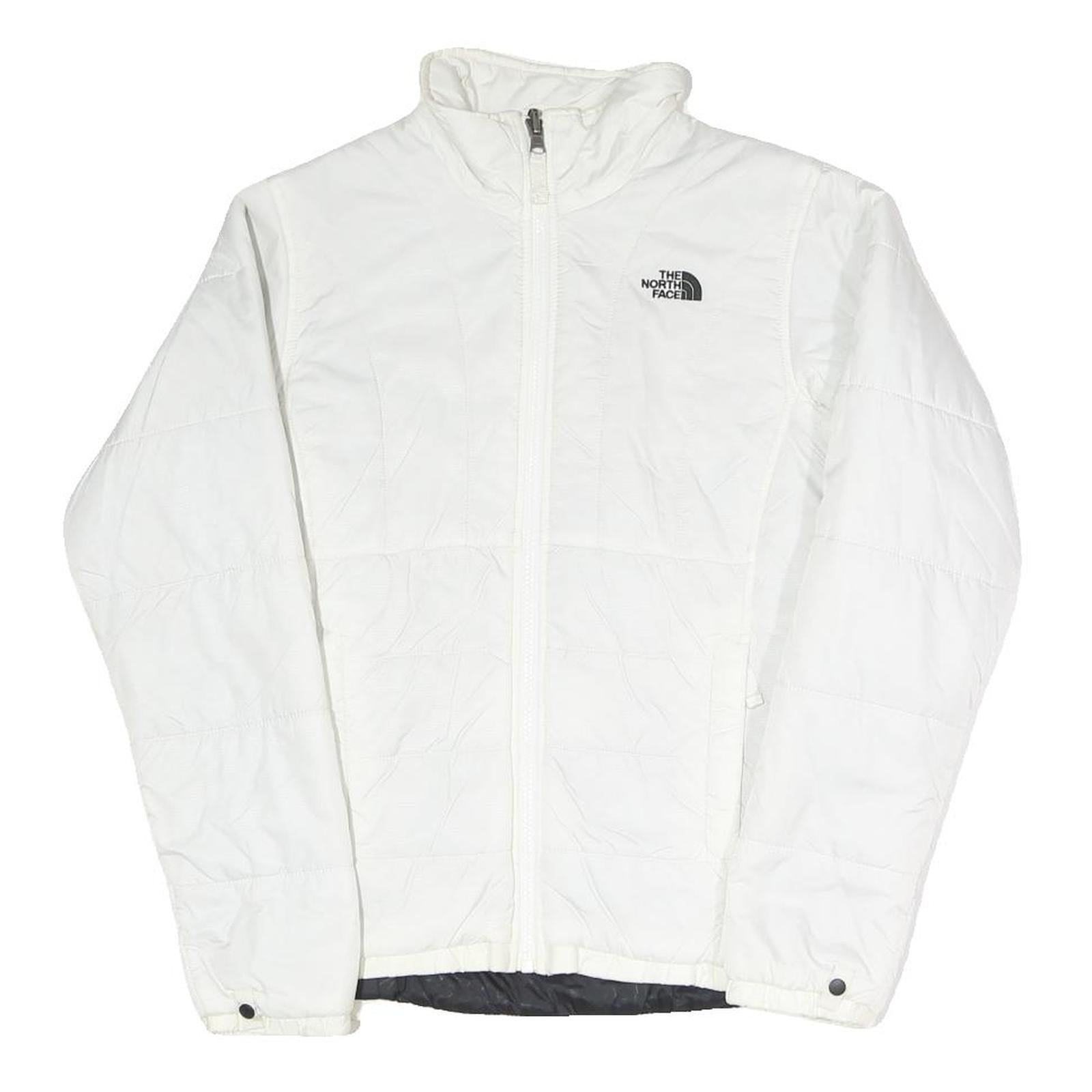 THE NORTH FACE Womens White Outdoor Jacket XS Polyester Blend Plain Zip Refurbished - N/A refurbished available on Cerqular