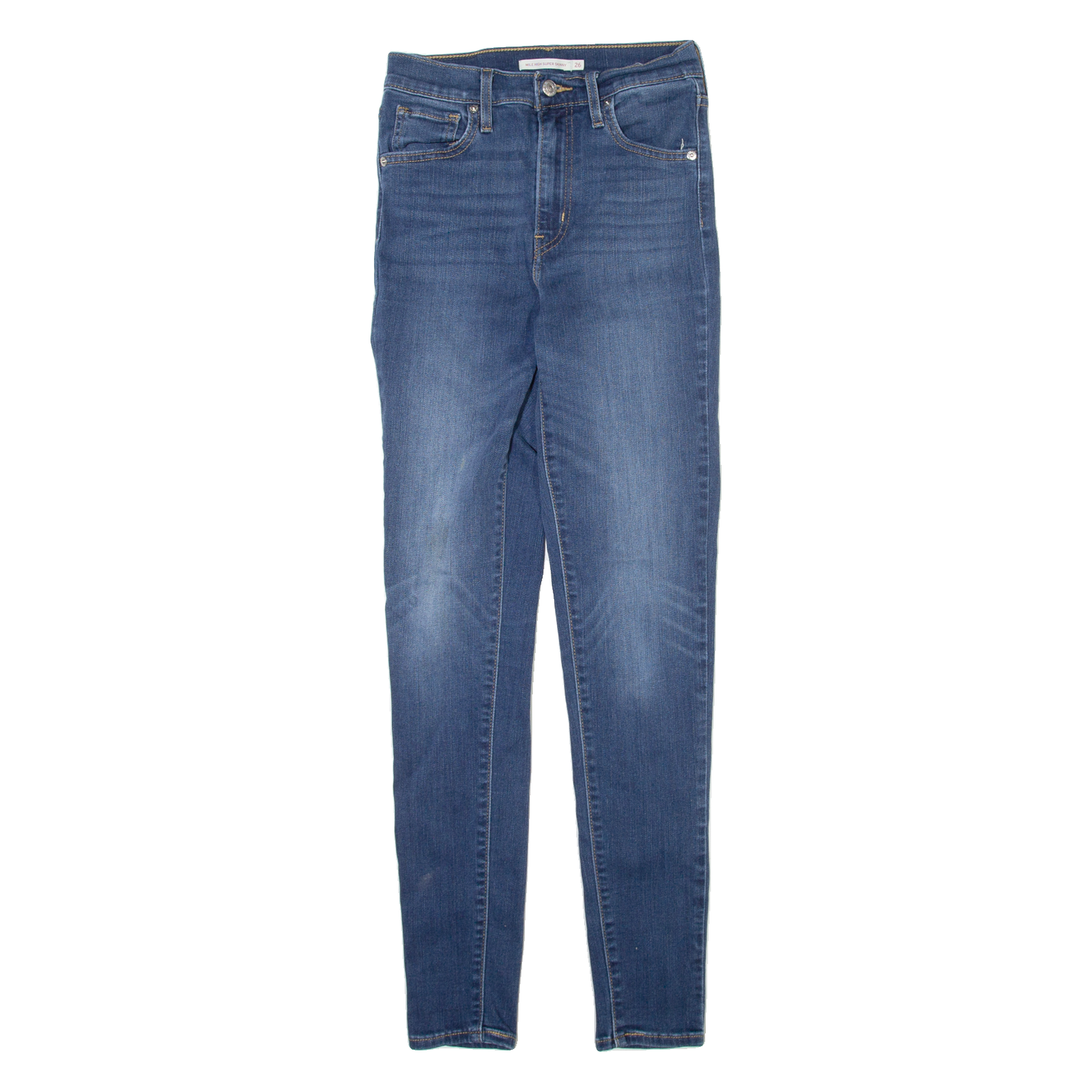 LEVI'S Mile High Super Skinny Womens Jeans Blue Slim Skinny W26 L29 Refurbished - N/A refurbished available on Cerqular
