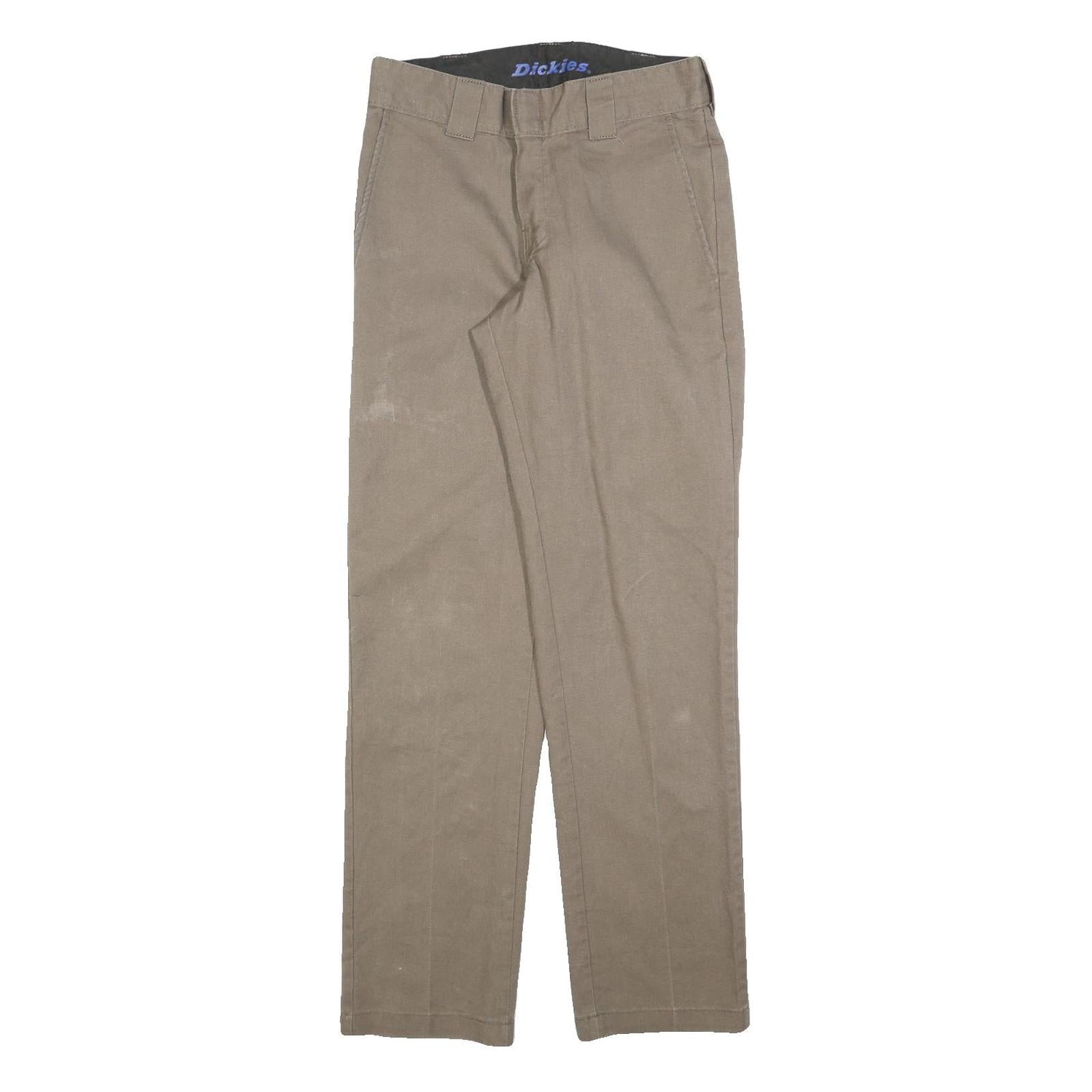 DICKIES Mens Cotton Blend Beige Regular Fit Straight Leg Trousers W29 L32 Refurbished - N/A refurbished available on Cerqular