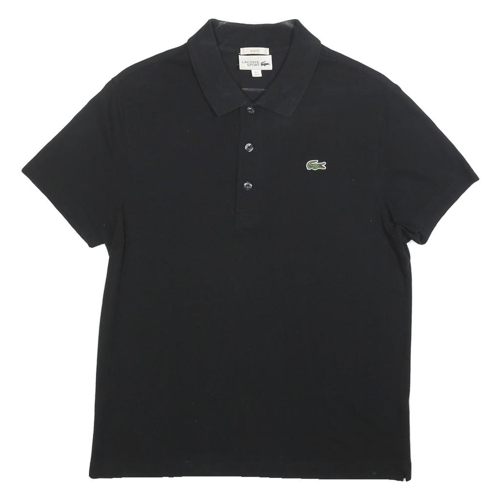 LACOSTE Mens Black Short Sleeve Polo Shirt S Cotton Blend Classic Fit Refurbished - N/A refurbished available on Cerqular