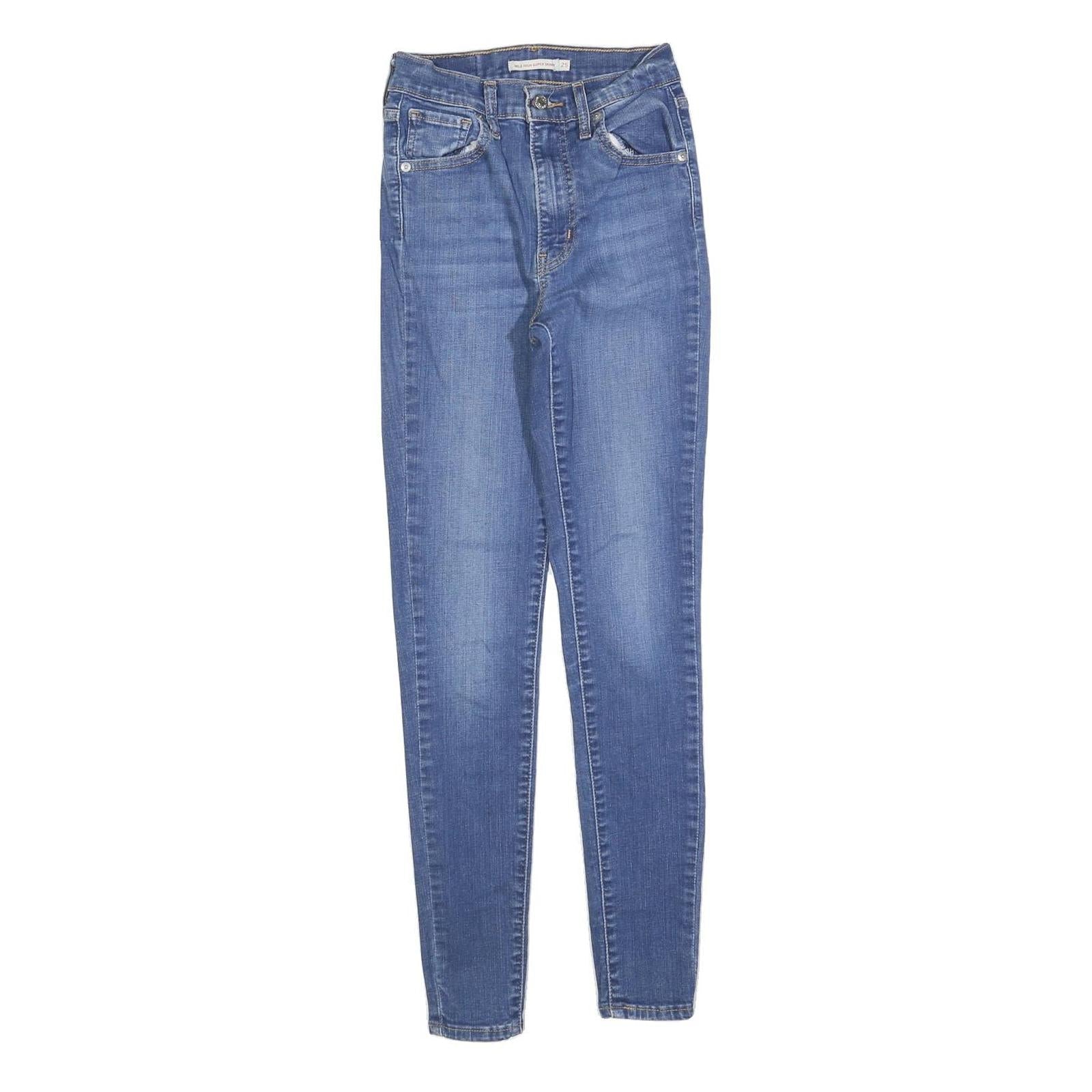 LEVI'S Womens Slim Blue Denim Slim Fit Jeans W25 L30 Cotton Blend Zip Refurbished - N/A refurbished available on Cerqular