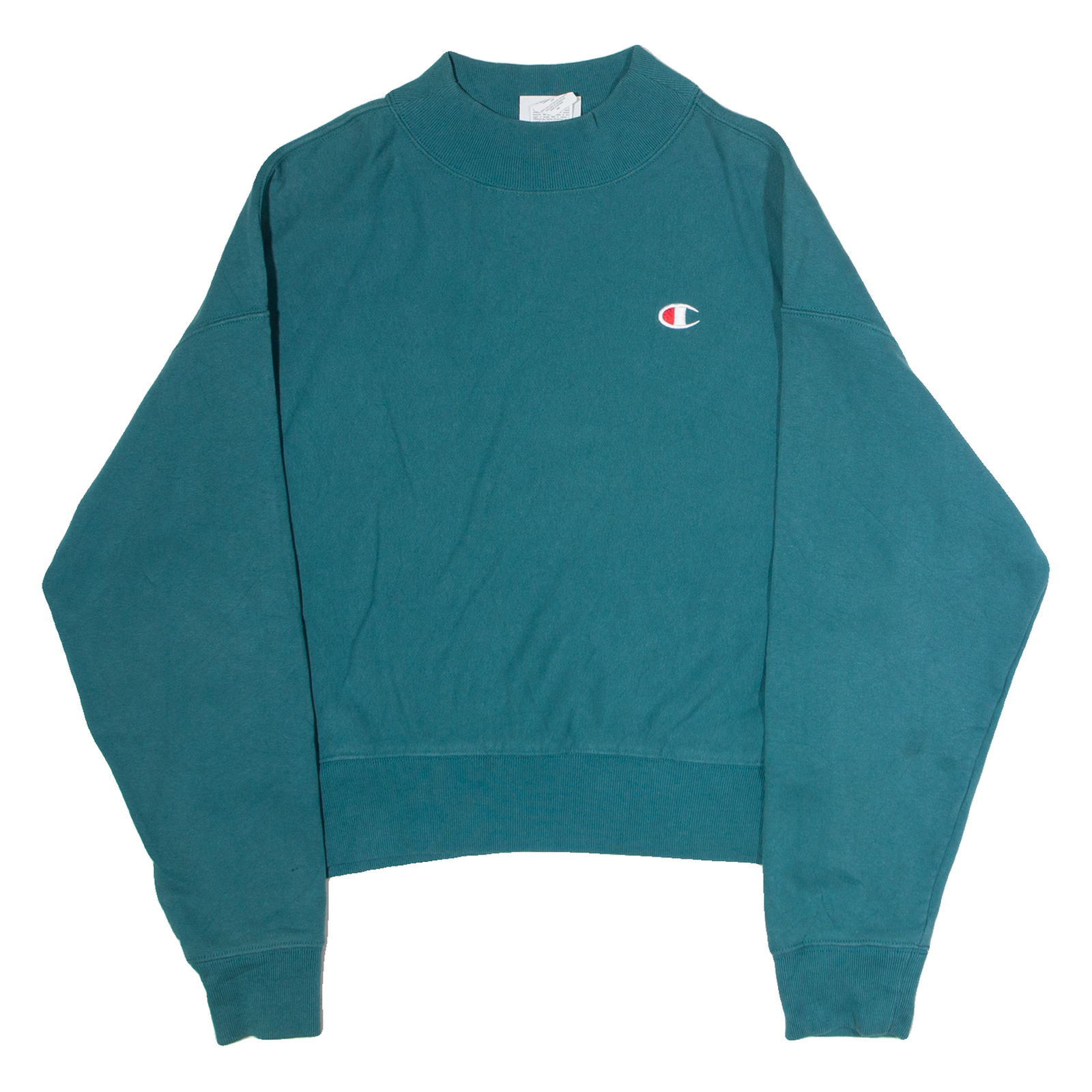 CHAMPION REVERSE WEAVE Cropped Womens Sweatshirt Green Crew Neck 2XL Refurbished - N/A refurbished available on Cerqular