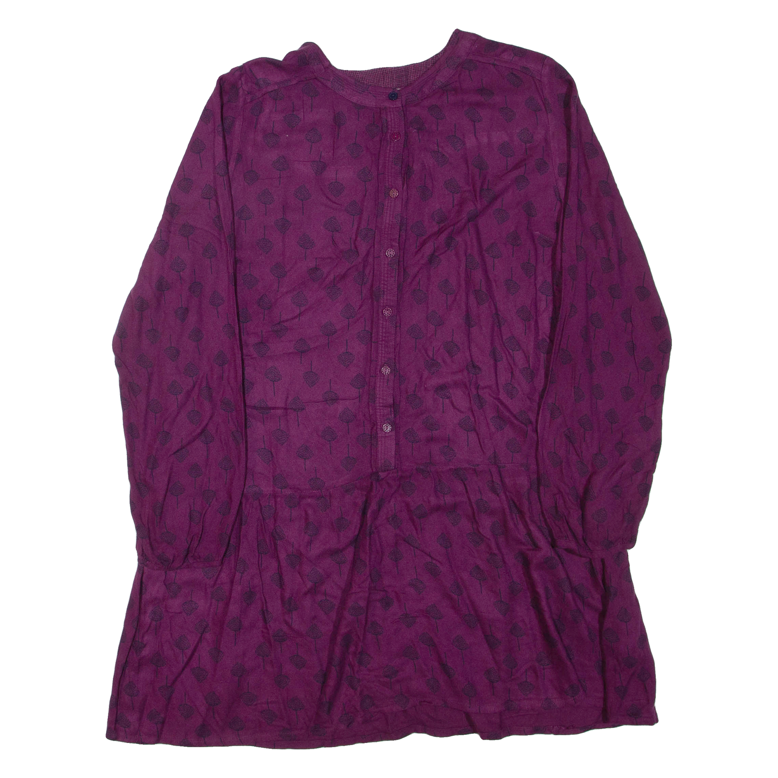 WHITE STUFF Womens Mini Dress Purple Viscose Floral Long Sleeve Short UK 14 Refurbished - N/A refurbished available on Cerqular